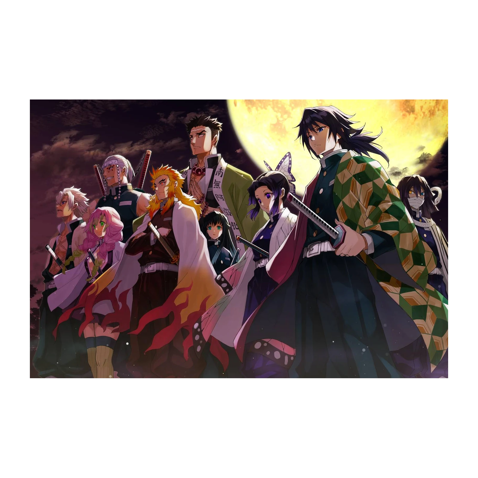 Anime Demon Slayer Hashira Group Wall Art