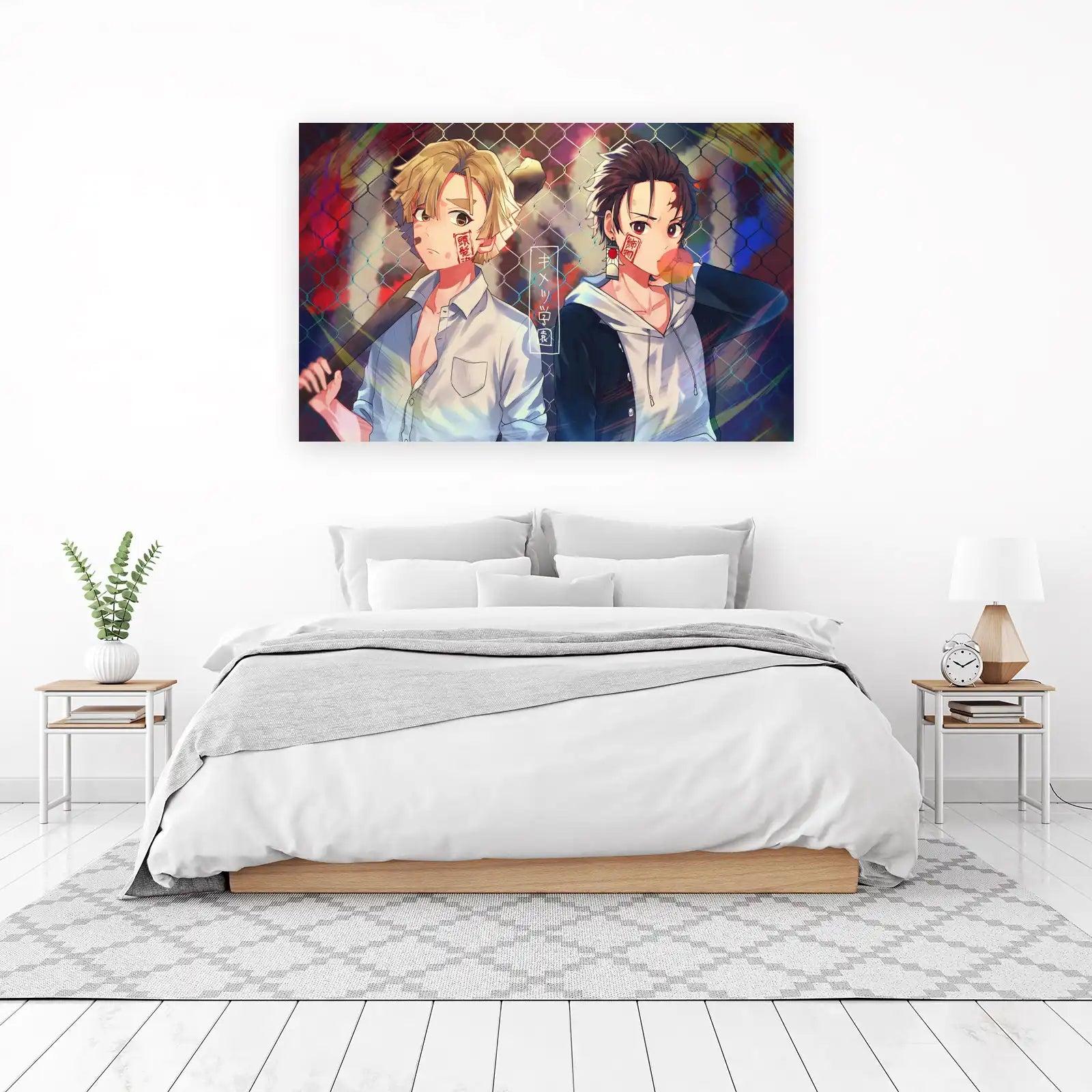 Anime Duo Baseball Bat Wall Art