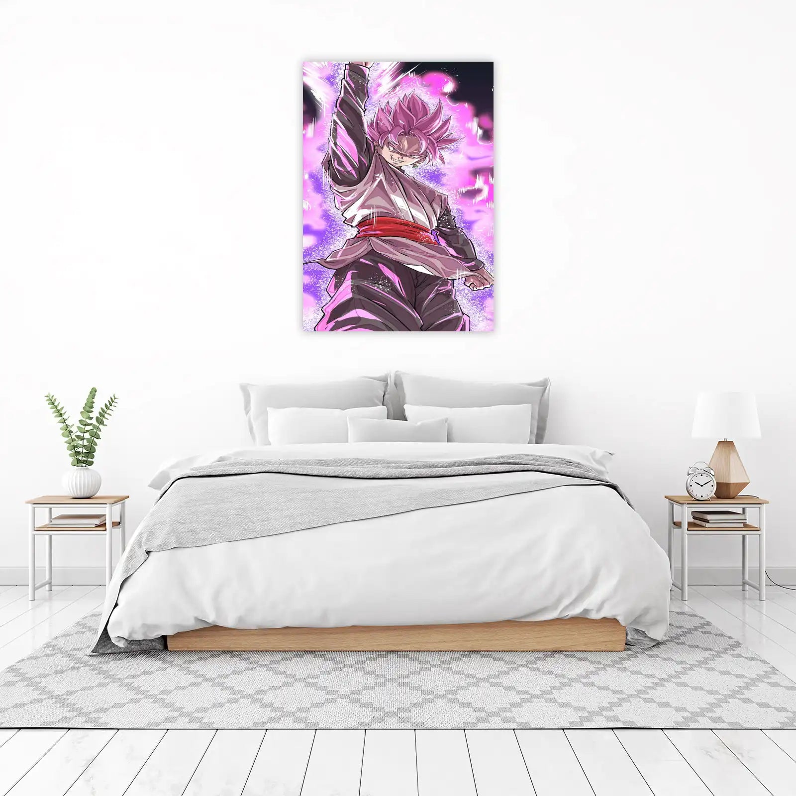 Goku Black Rose Fierce Aura Wall Art