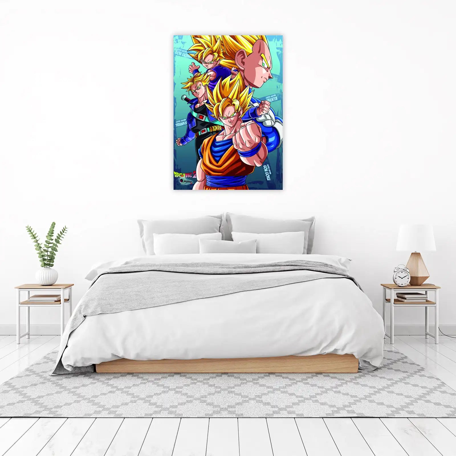 Super Saiyan Goku, Vegeta, Gohan, Trunks Wall Art
