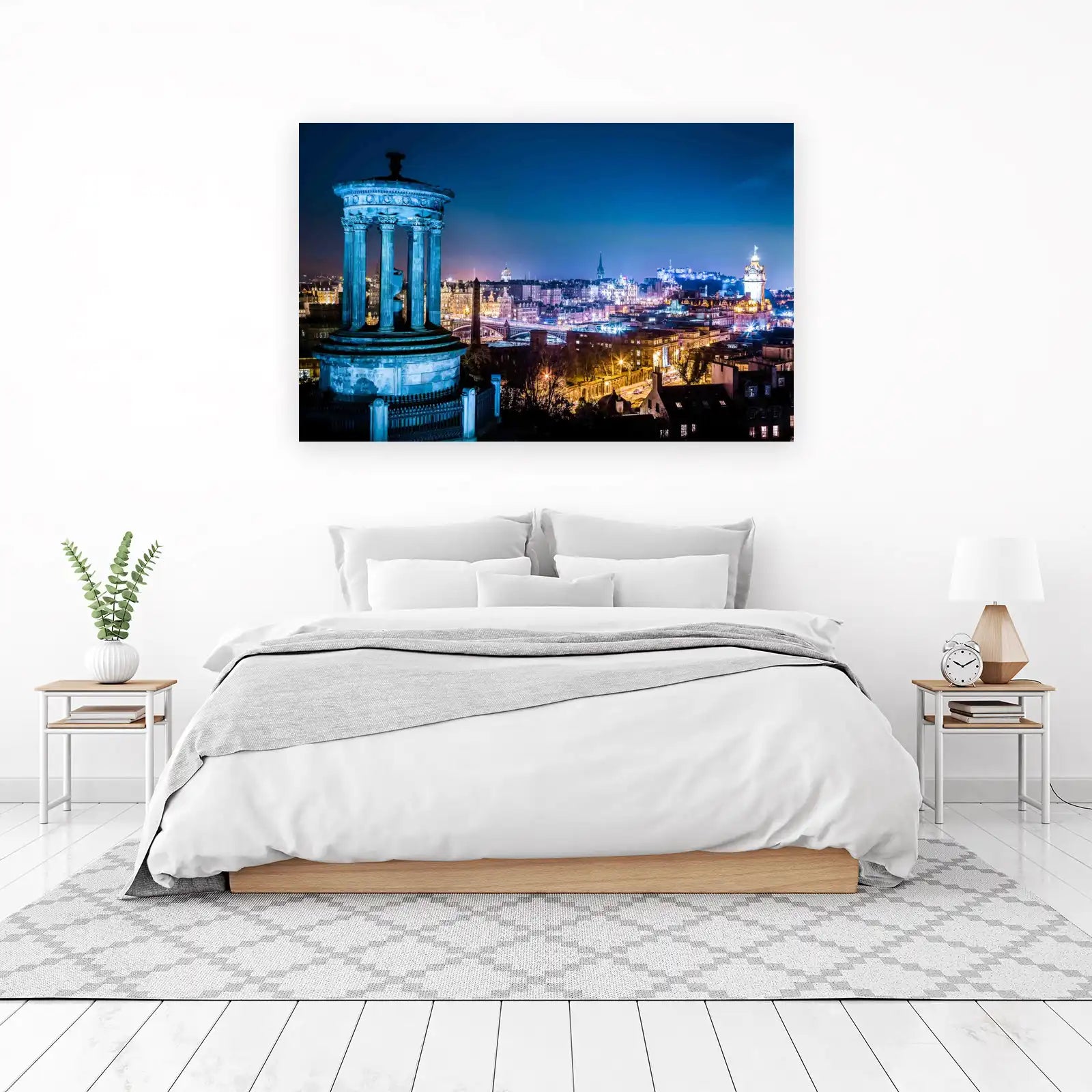 Edinburgh Cityscape at Night Wall Art