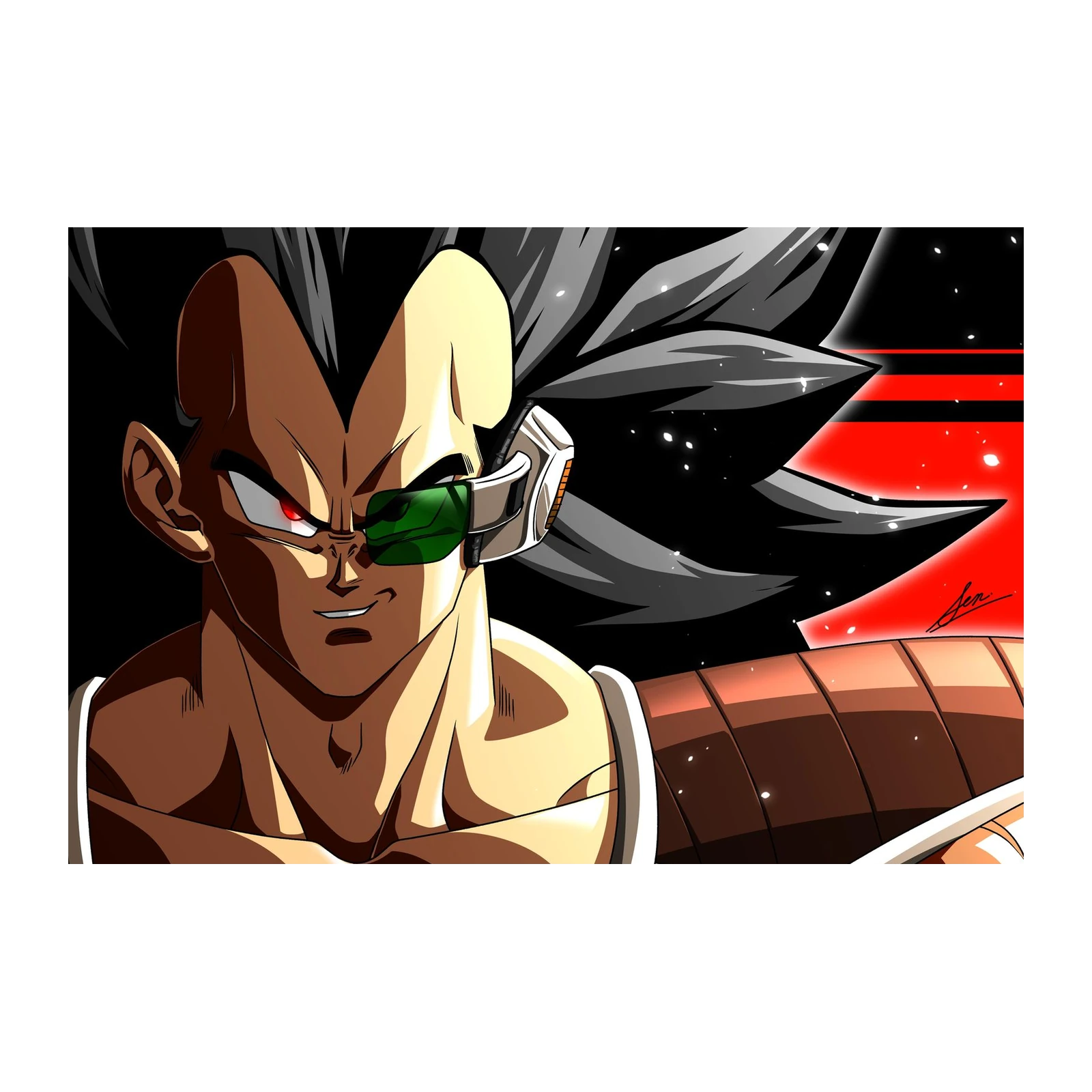 Intense Raditz Dragon Ball Z Wall Art