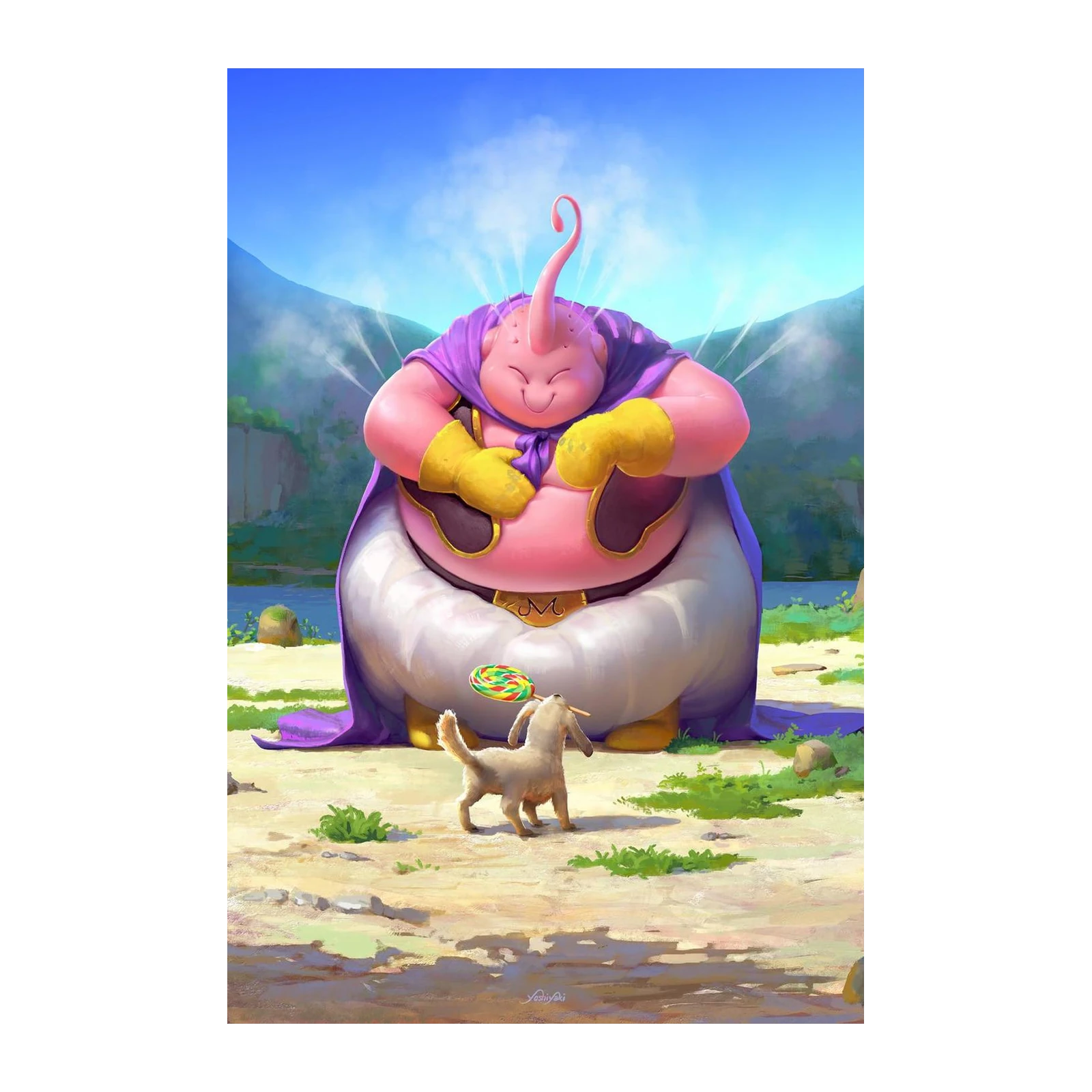 Majin Buu & Puppy Sweet Moment Wall Art