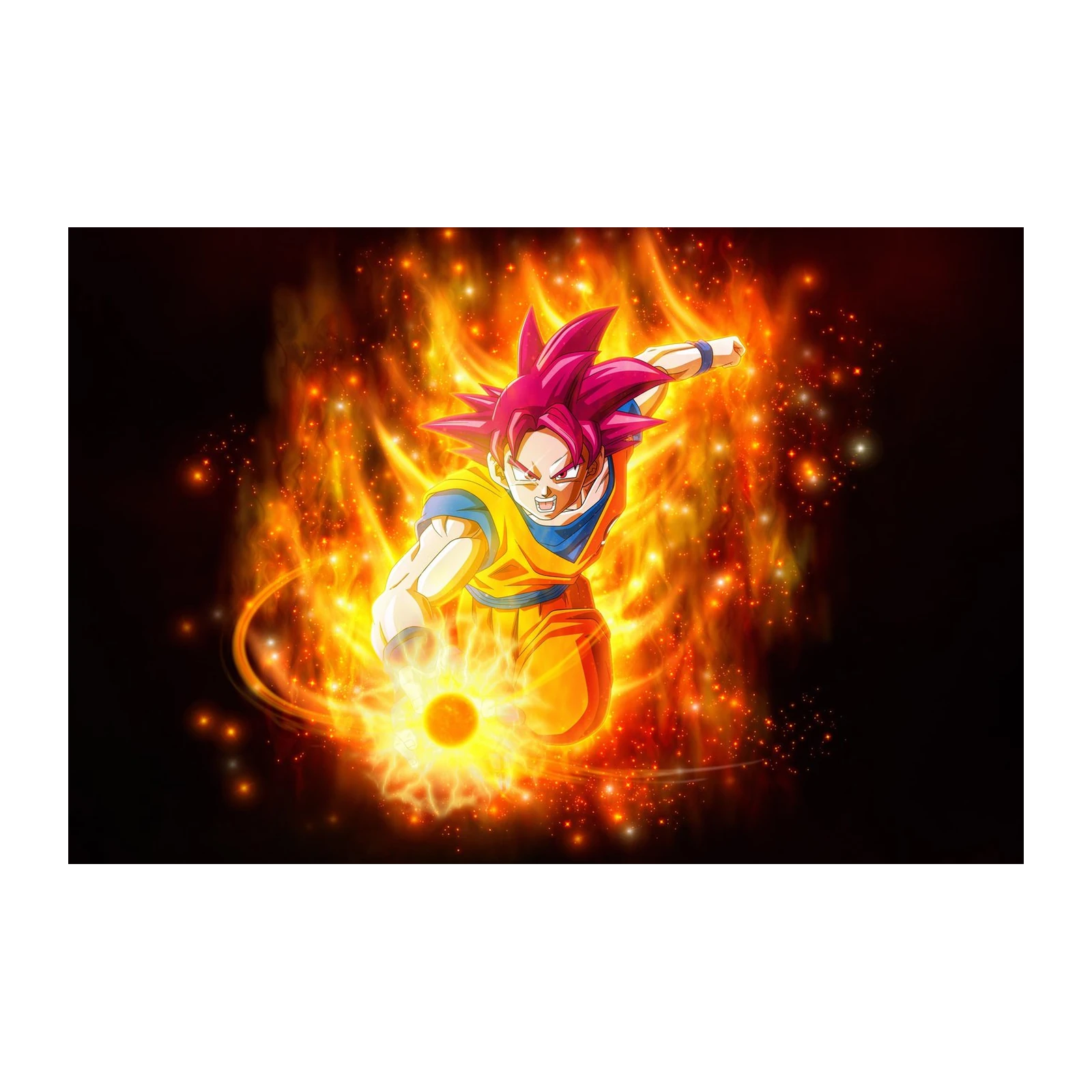 Goku Super Saiyan Power Glow Wall Art