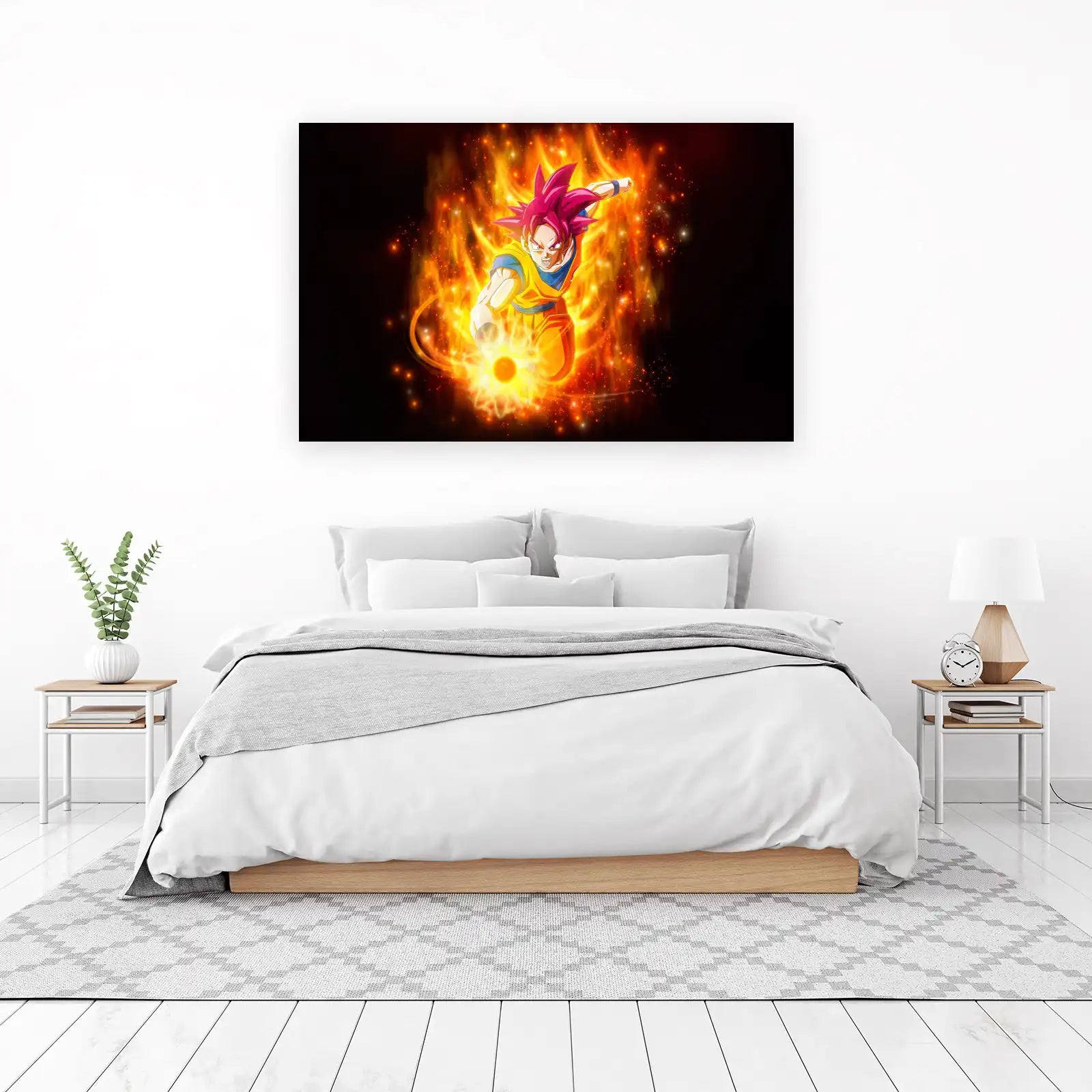 Goku Super Saiyan Power Glow Wall Art