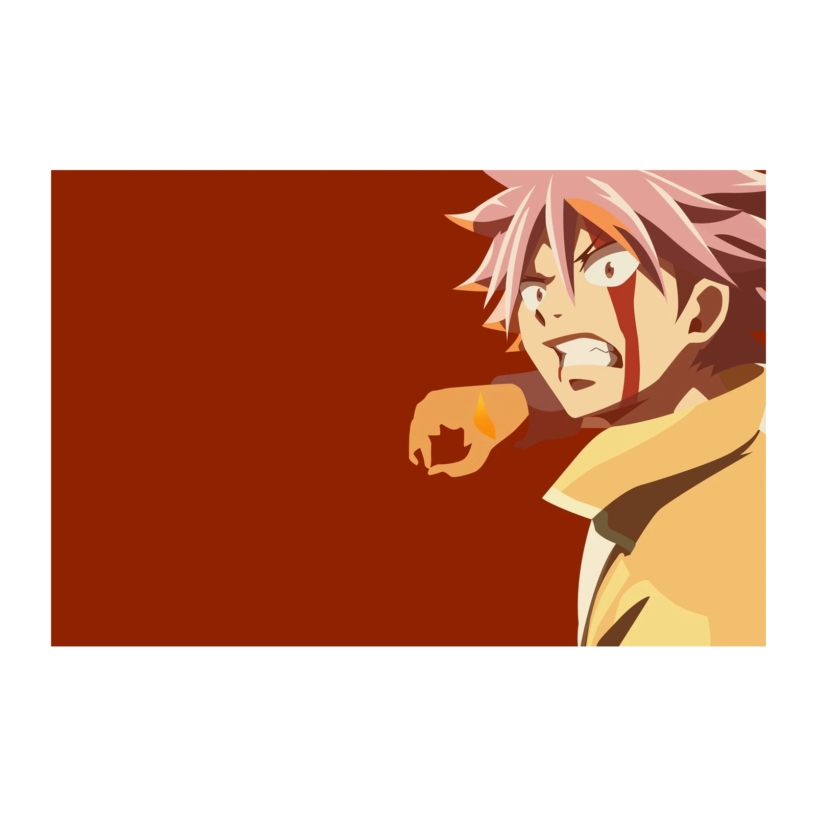 Fierce Anime Warrior Minimalist Wall Art