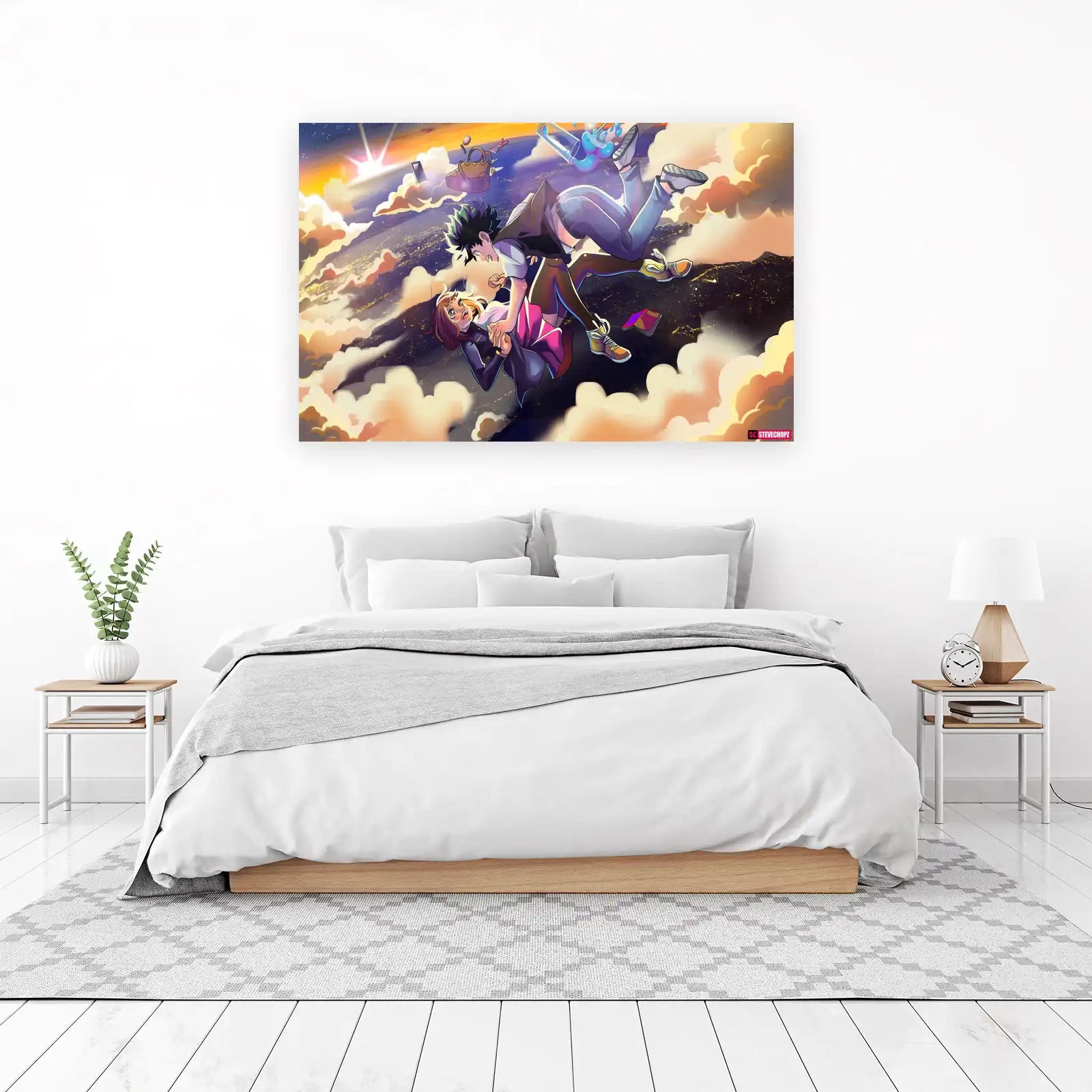 Anime Sky Couple Adventure Wall Art