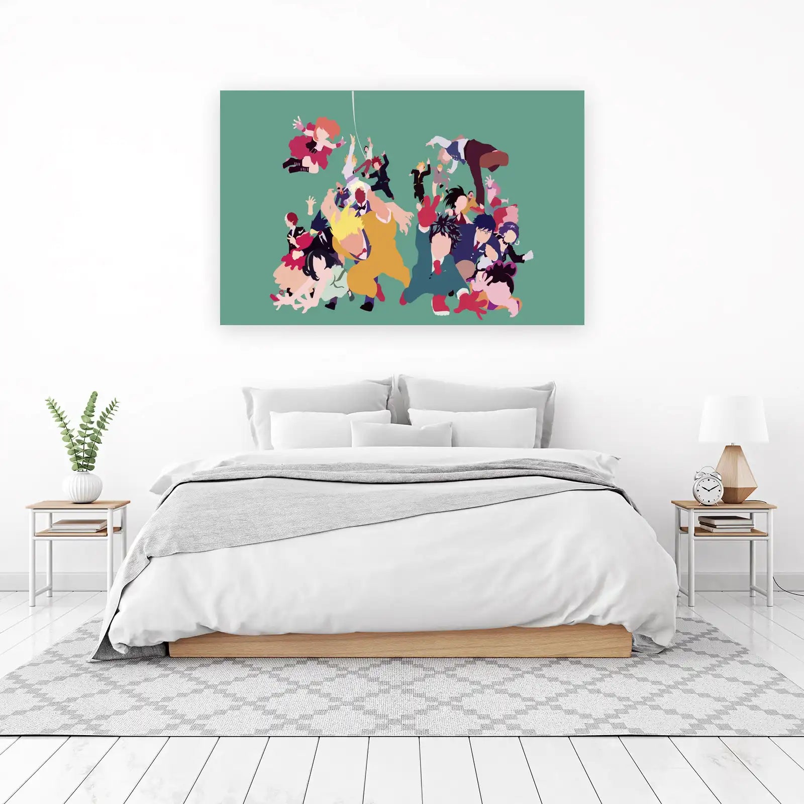 Anime Heroes Dynamic Group Wall Art