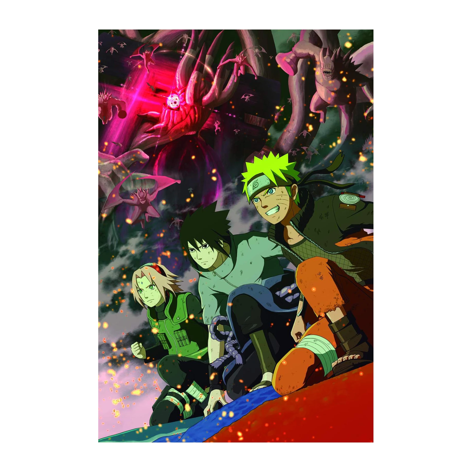 Naruto Team 7 Epic Battle Wall Art