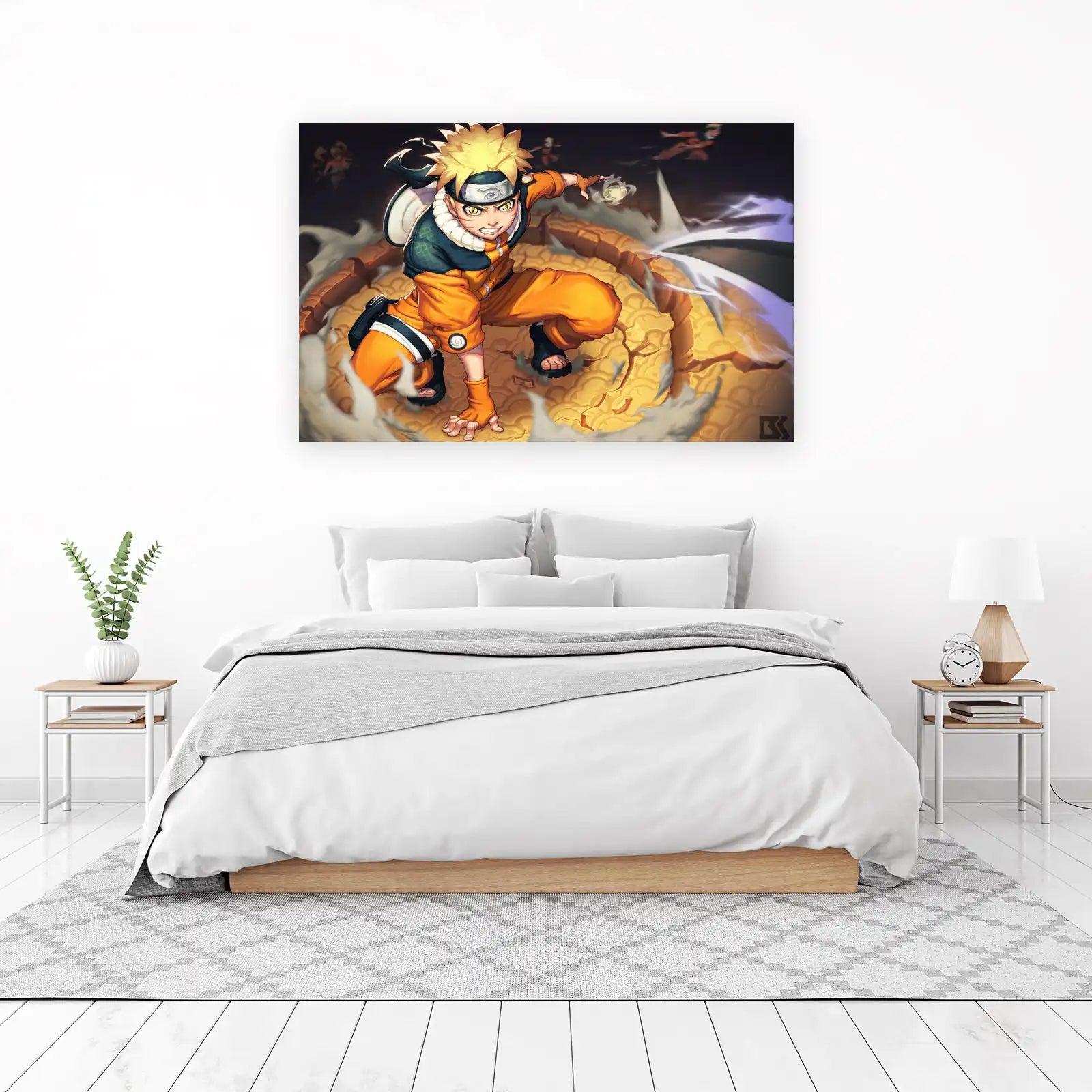 Dynamic Naruto Rasengan Attack Wall Art