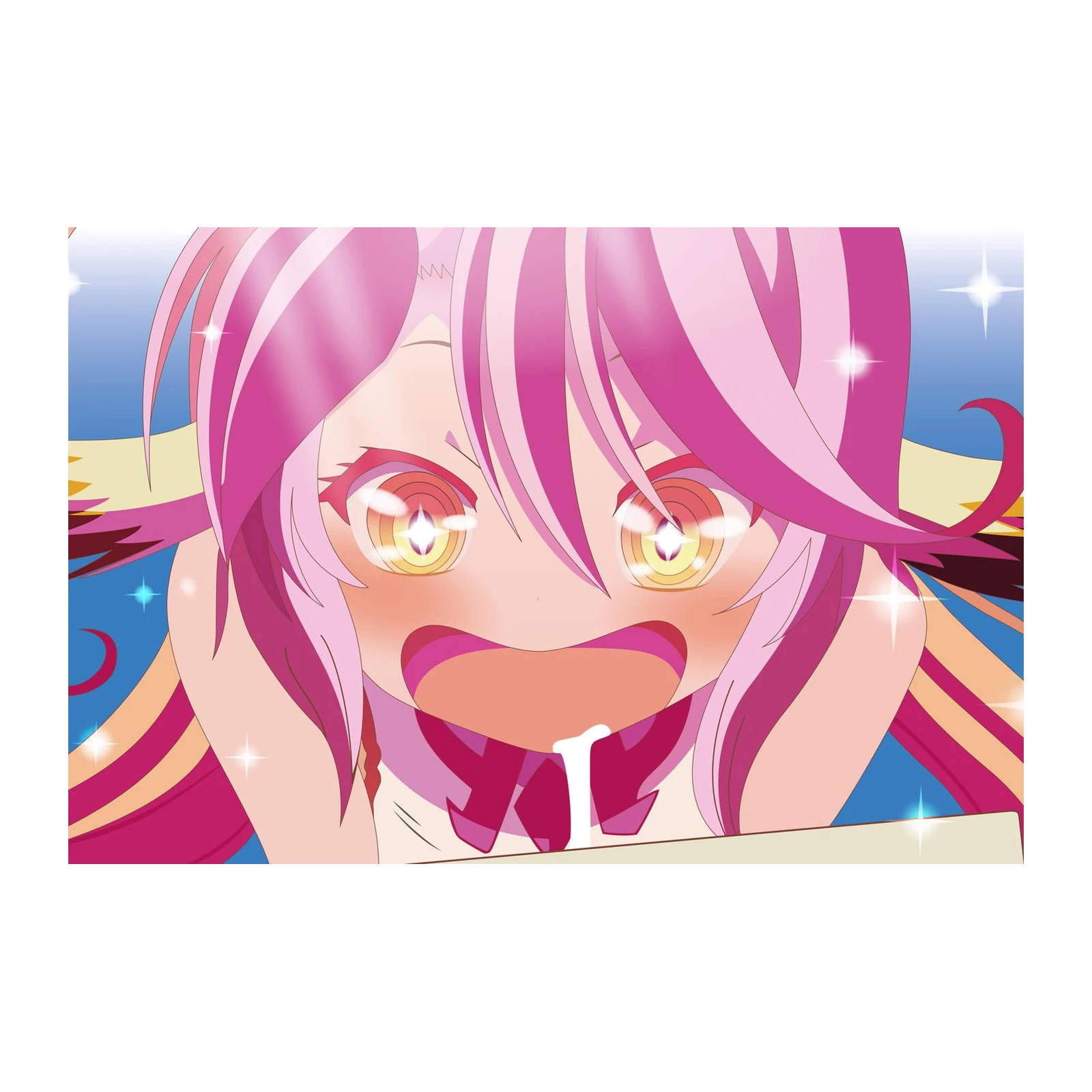 Vibrant Anime Girl Pink Hair Wall Art