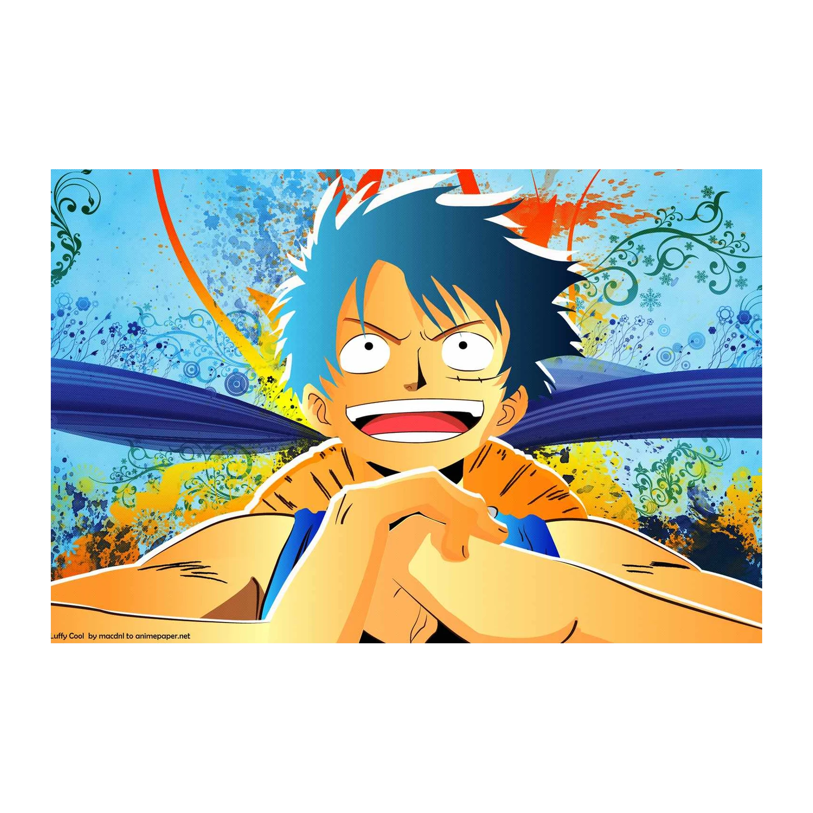 Energetic Luffy Anime Wall Art Wall Art