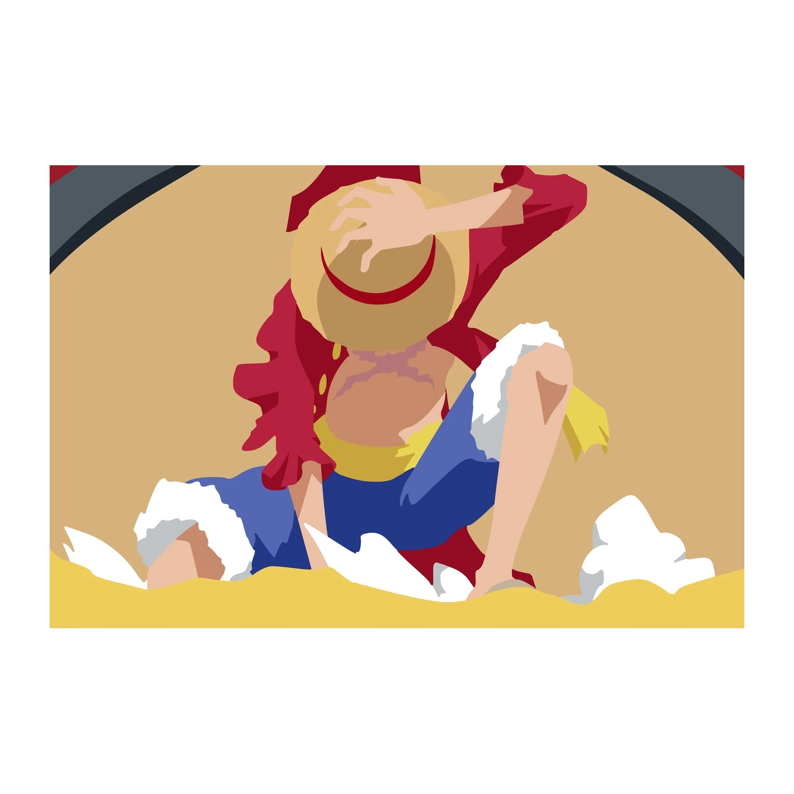Monkey D. Luffy Minimalist Anime Wall Art