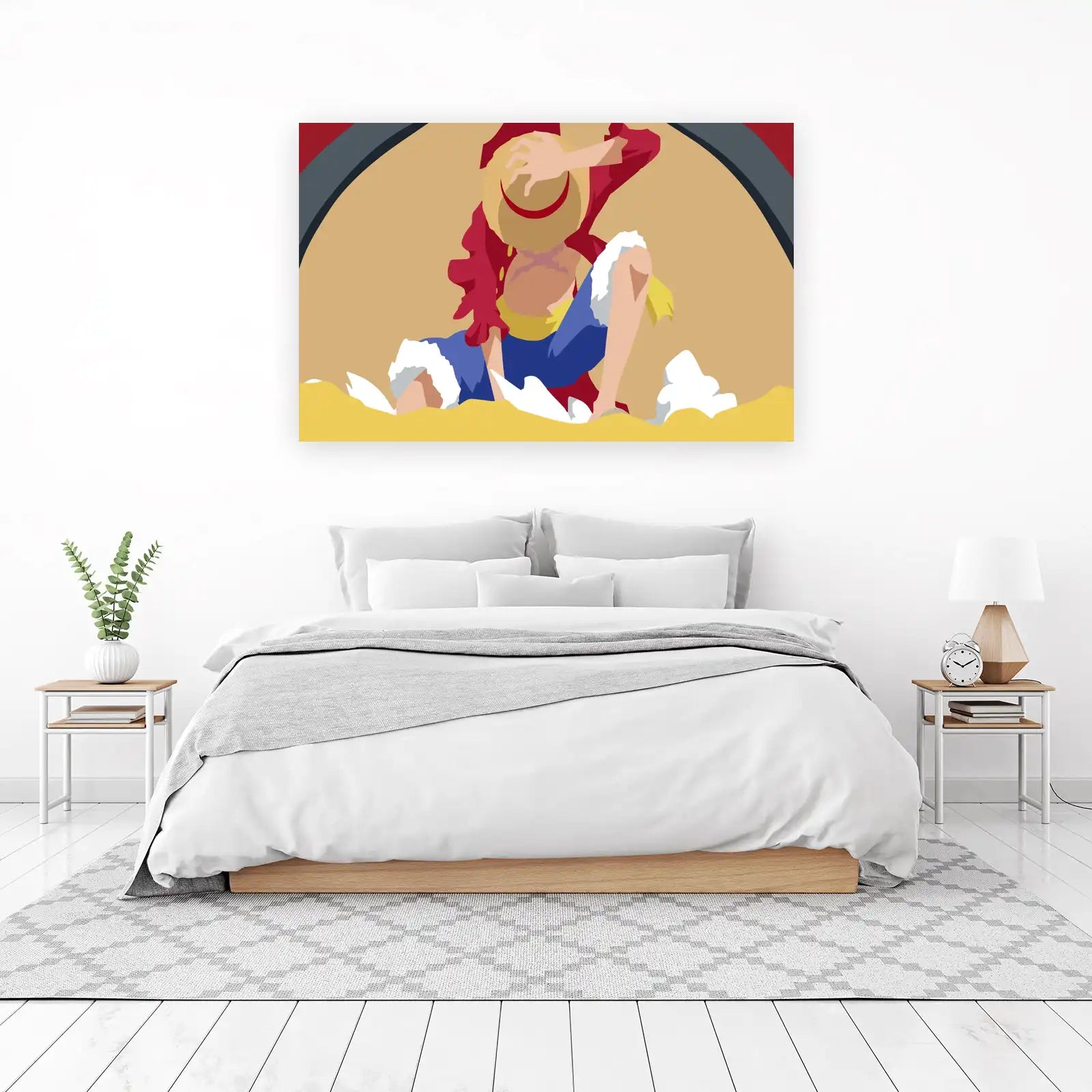 Monkey D. Luffy Minimalist Anime Wall Art