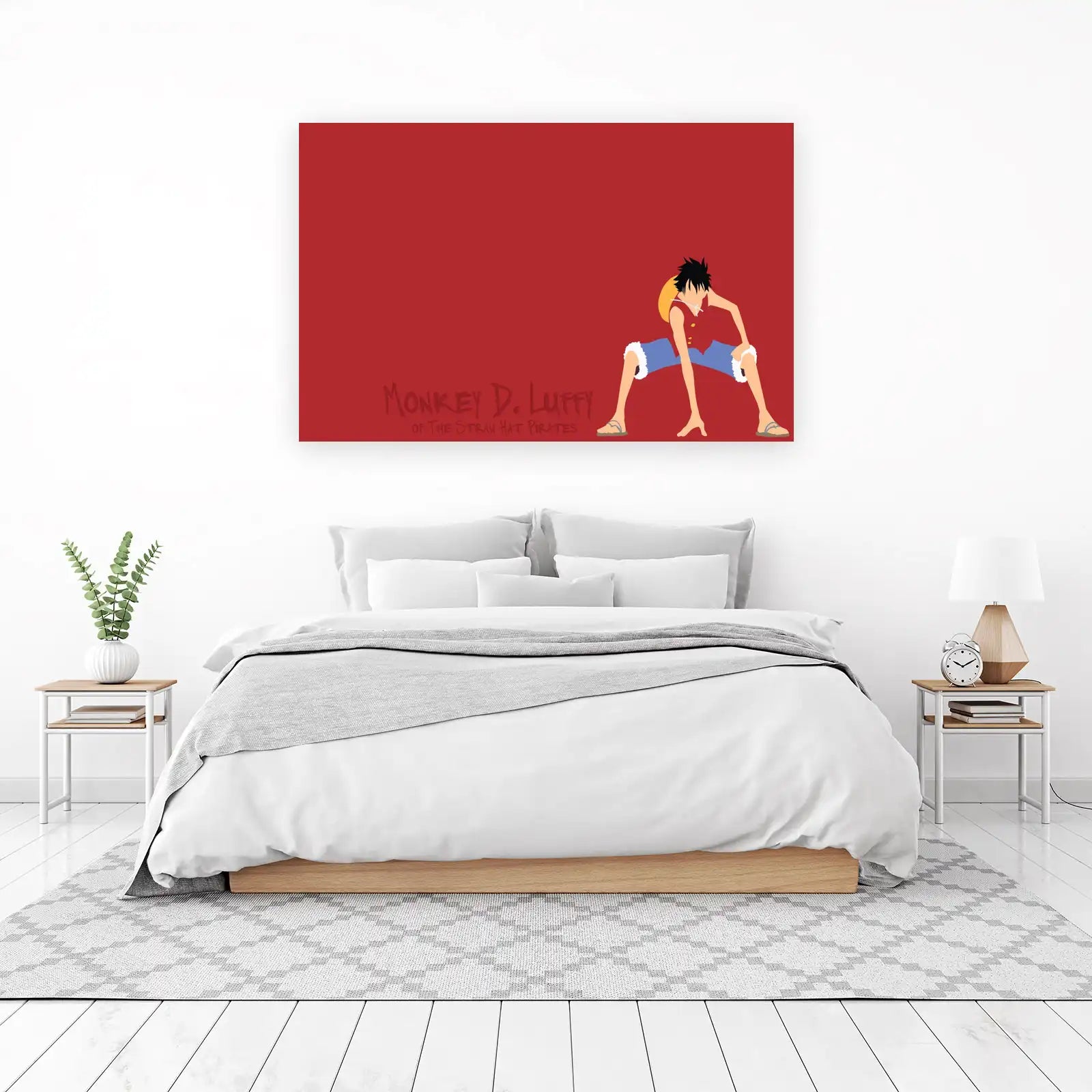 Monkey D. Luffy Minimalist Anime Wall Art