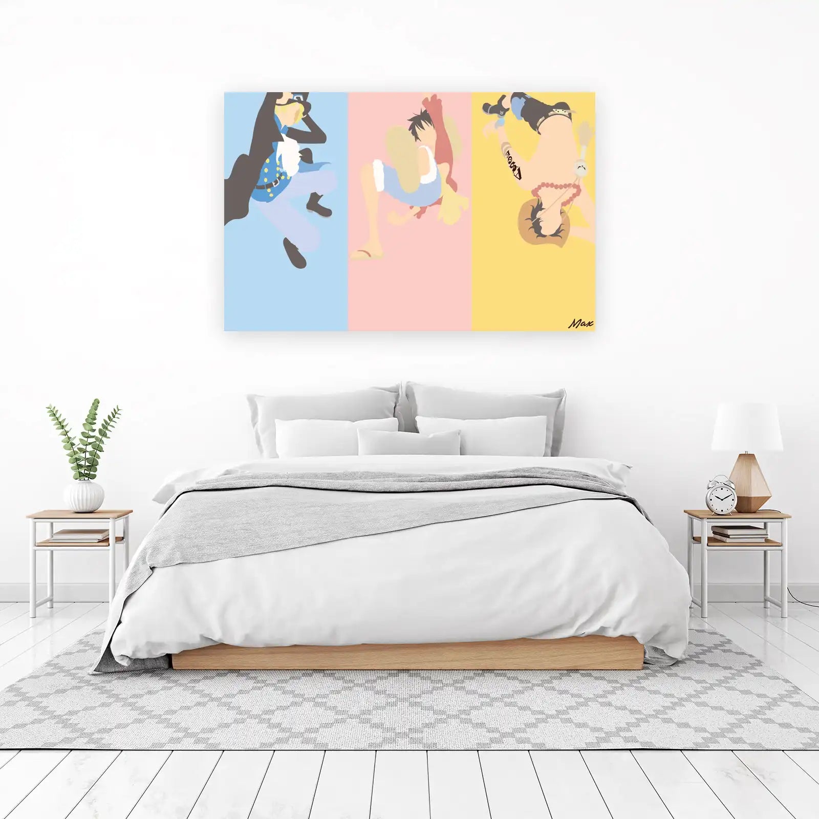 Anime Trio "Brothers" Minimalist Wall Art
