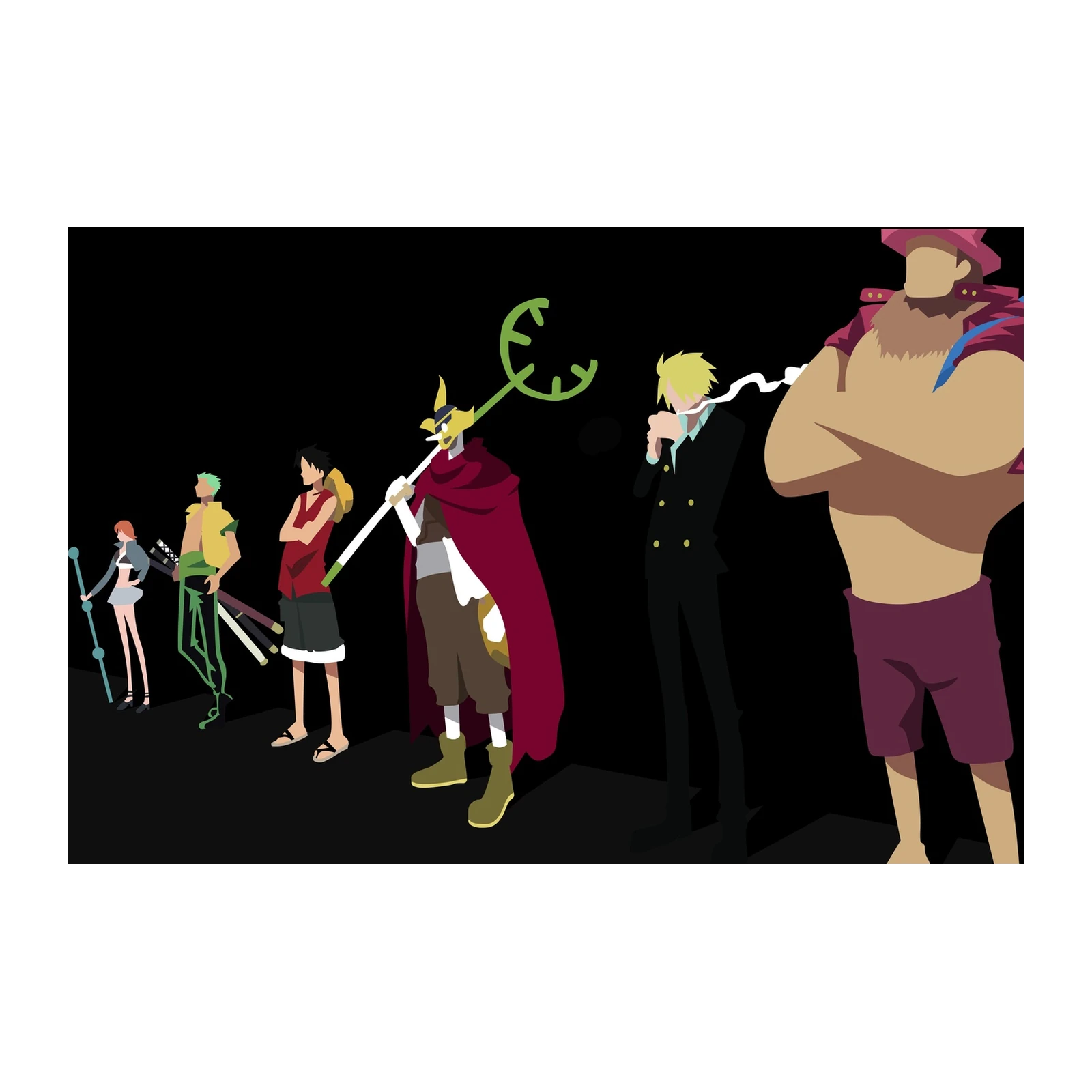 Anime Heroes Minimalist Wall Art
