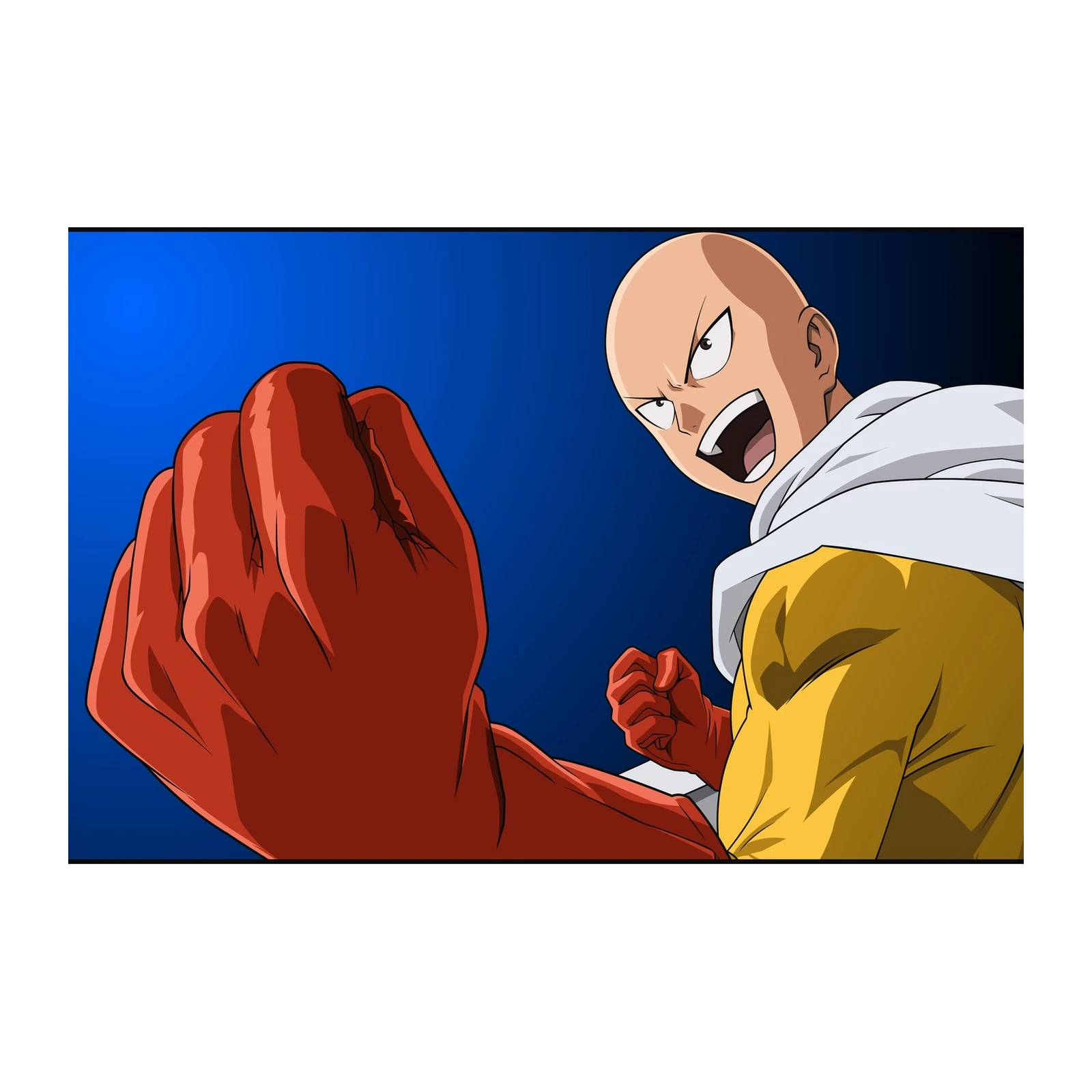 Saitama Punch Anime Wall Art