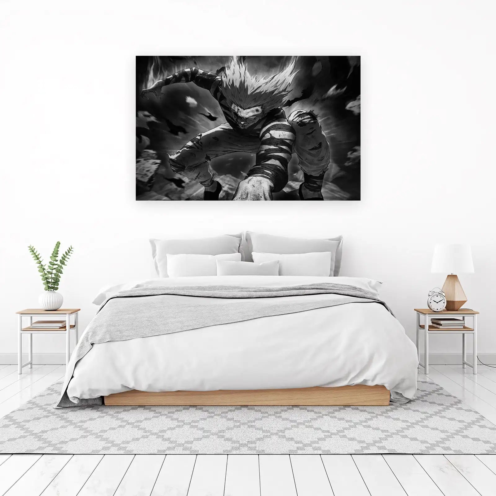 Intense Garou Pose Anime Wall Art