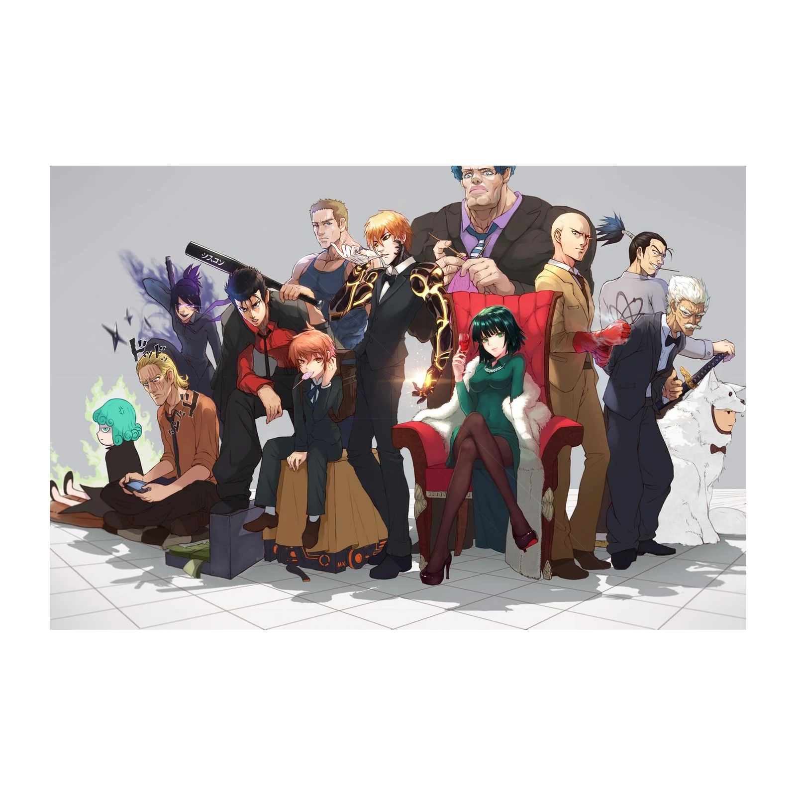 Anime Heroes Ensemble Wall Art