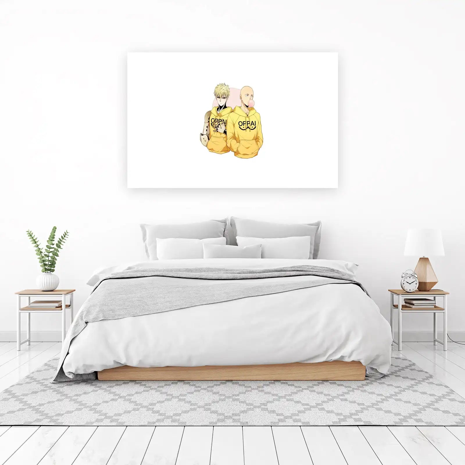One Punch Man Oppai Hoodie Duo Wall Art
