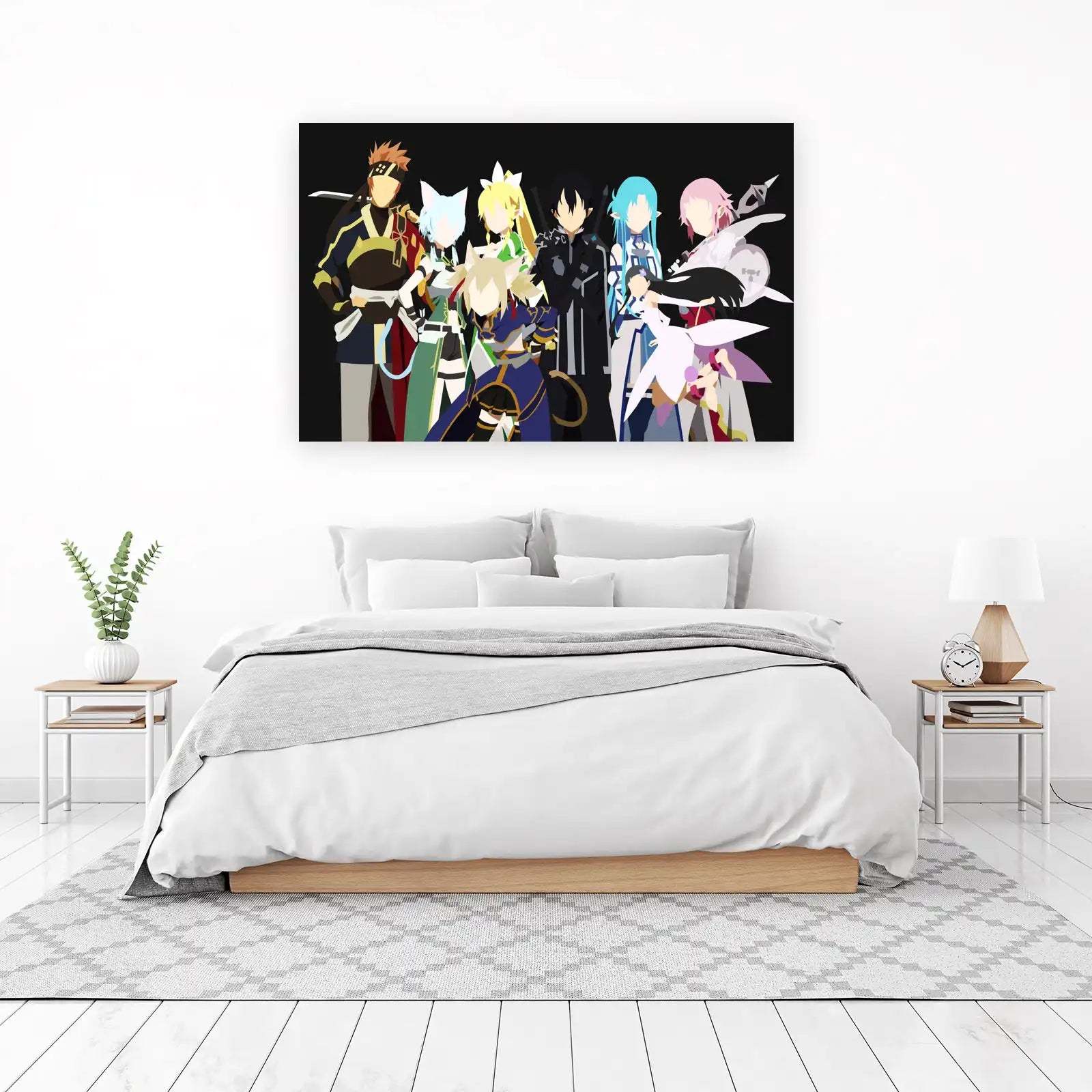 Anime Character Montage Minimalist Wall Art