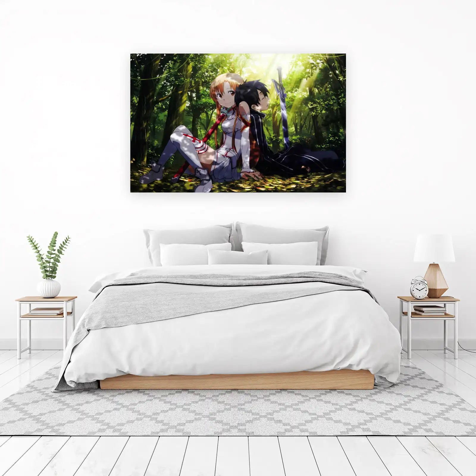 Anime Couple Forest Dream Wall Art