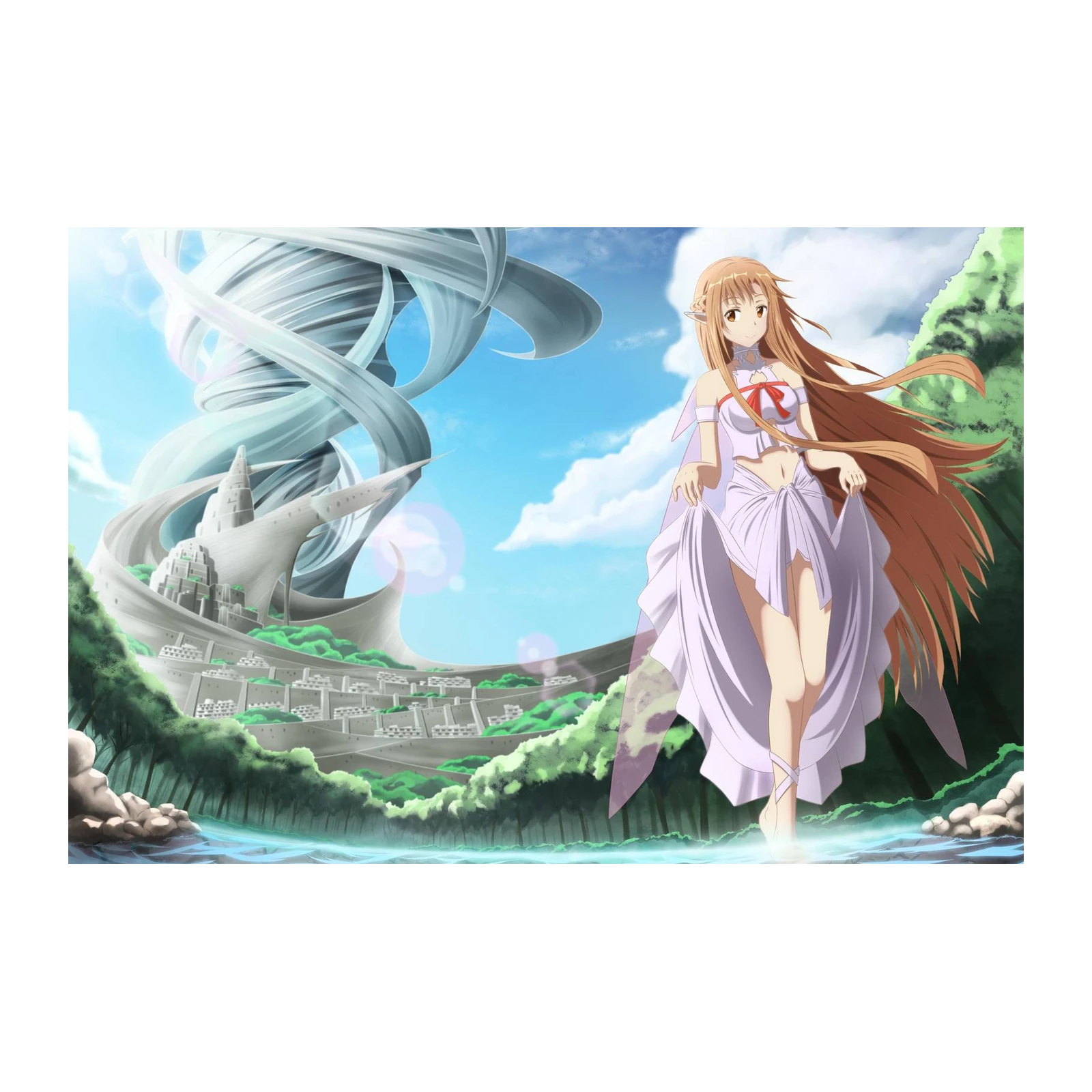 Asuna Anime Fantasy Landscape Wall Art