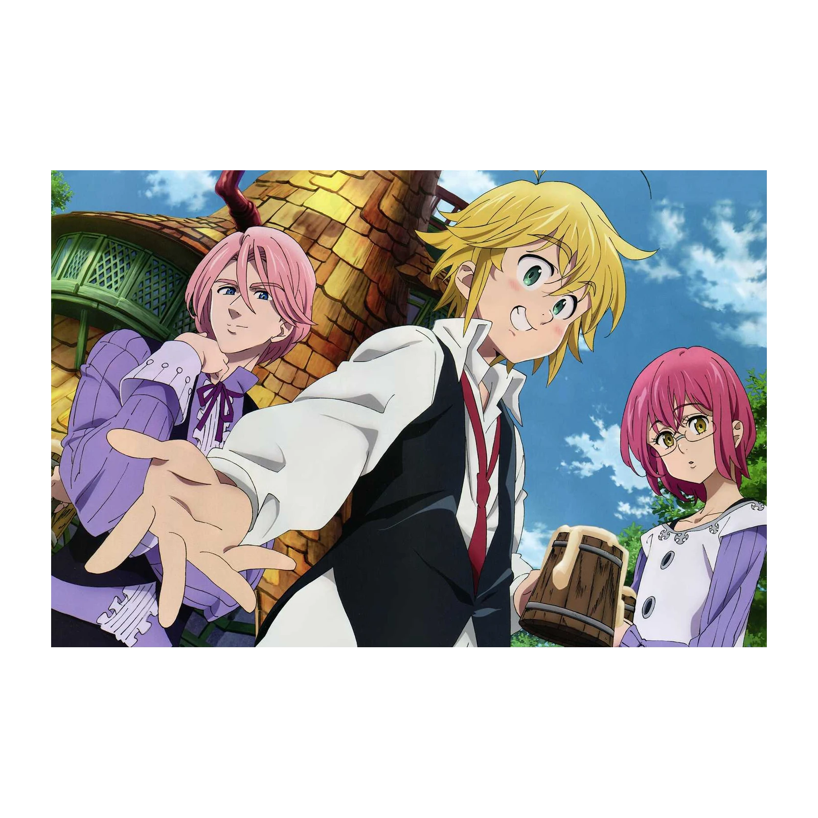 Seven Deadly Sins Characters Joyful Gathering Wall Art