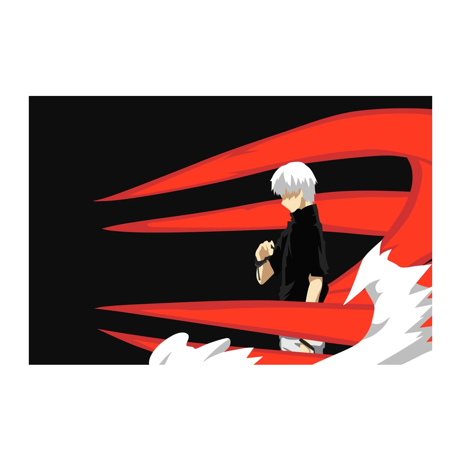 Ken Kaneki Ghoul Minimalist Anime Wall Art