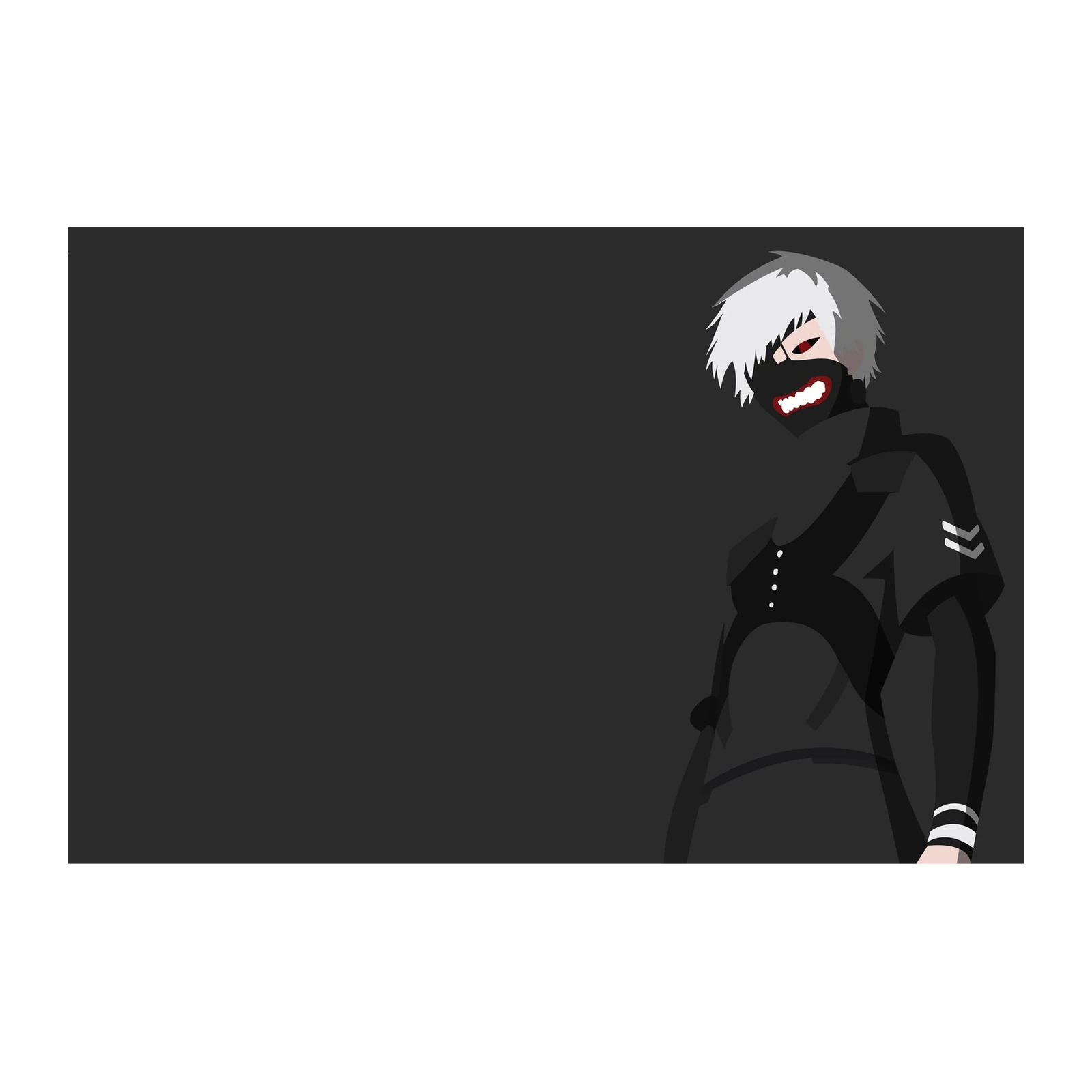 Ghoul Anime Character Minimalist Wall Art