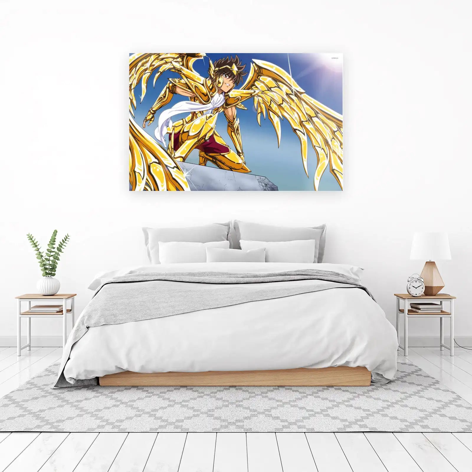 Pegasus Seiya Golden Armor Wall Art