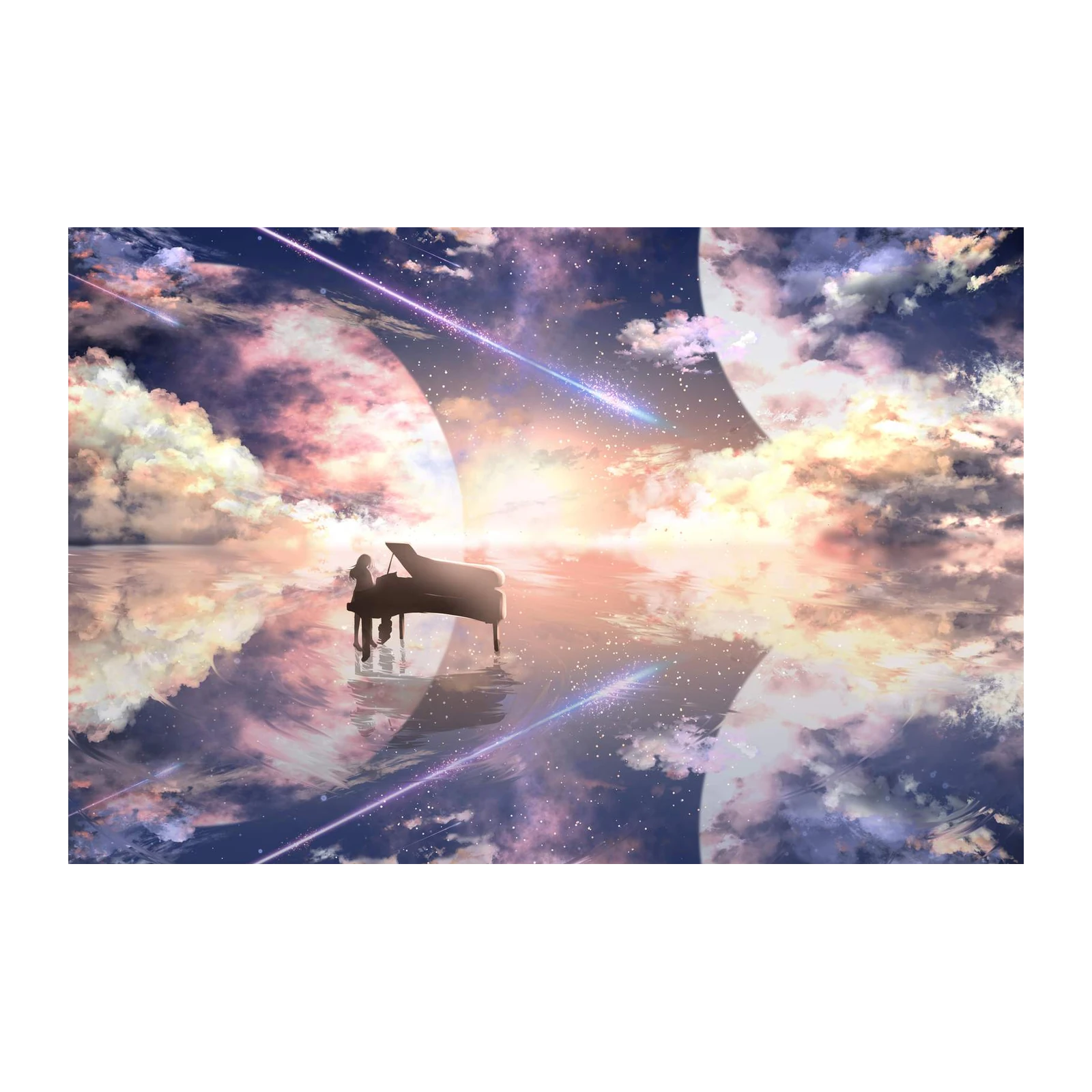 Dreamy Piano Sky Wall Art