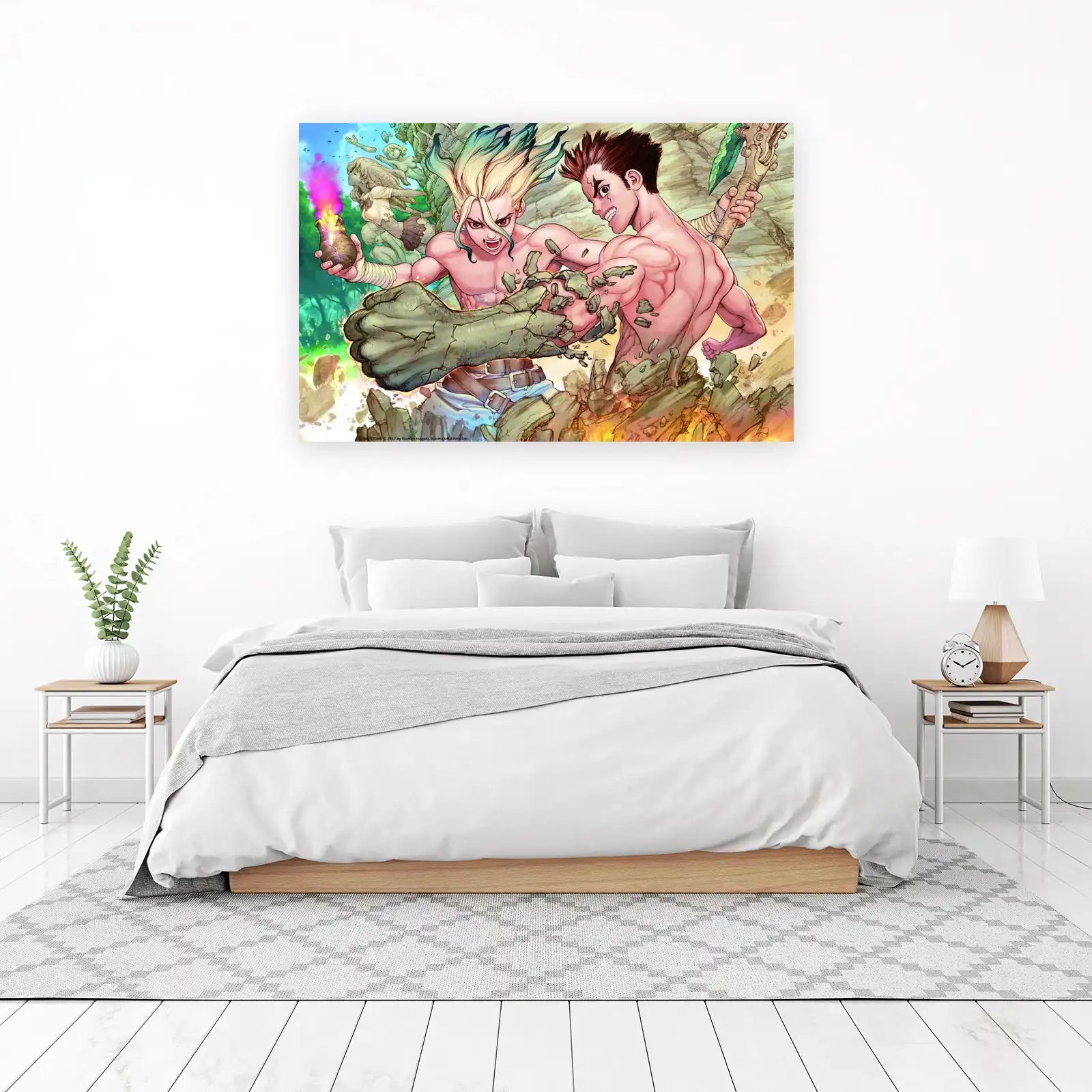Epic Dr. Stone Showdown Anime Wall Art