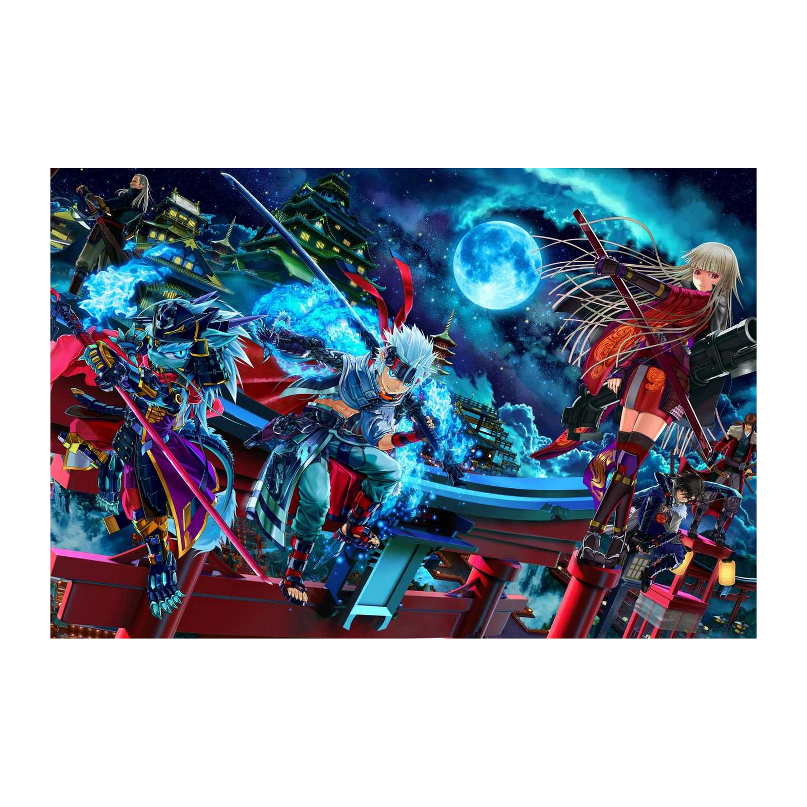 Epic Samurai Battle Anime Wall Art