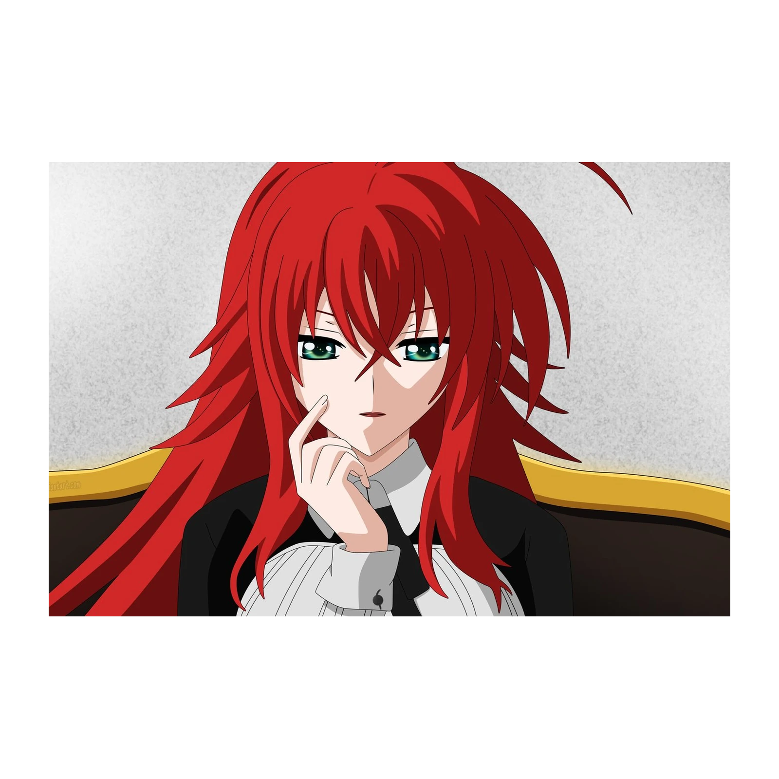 Fiery Anime Girl Portrait Wall Art