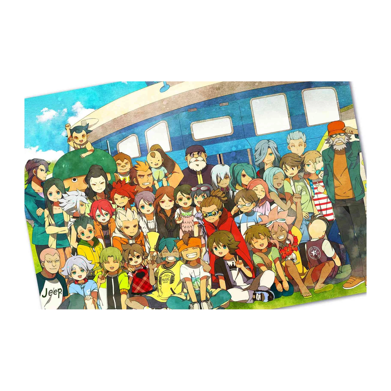 Vibrant Anime Team Gathered Wall Art