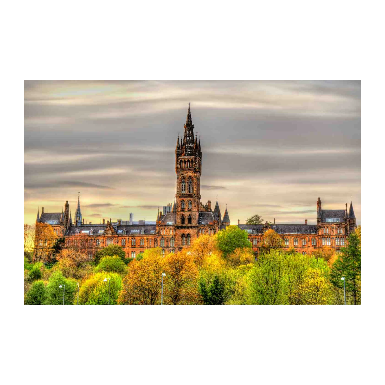 Glasgow University Autumn Skyline Wall Art