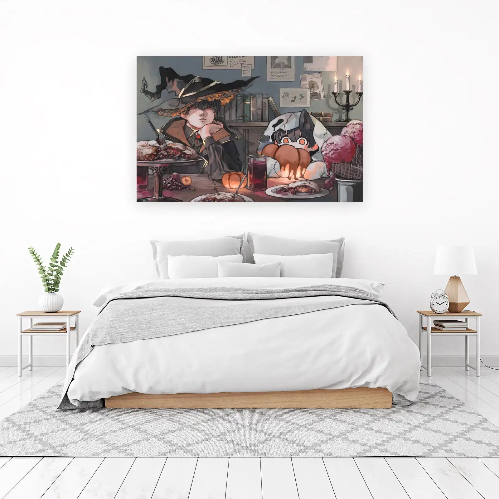 Gothic Halloween Duo Apple Pie Wall Art