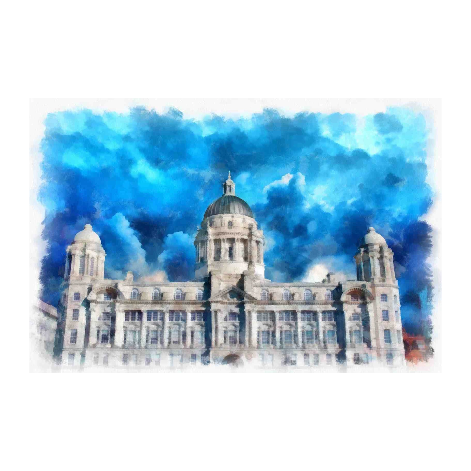 Dramatic Skyscape of Historic Building Wall Art