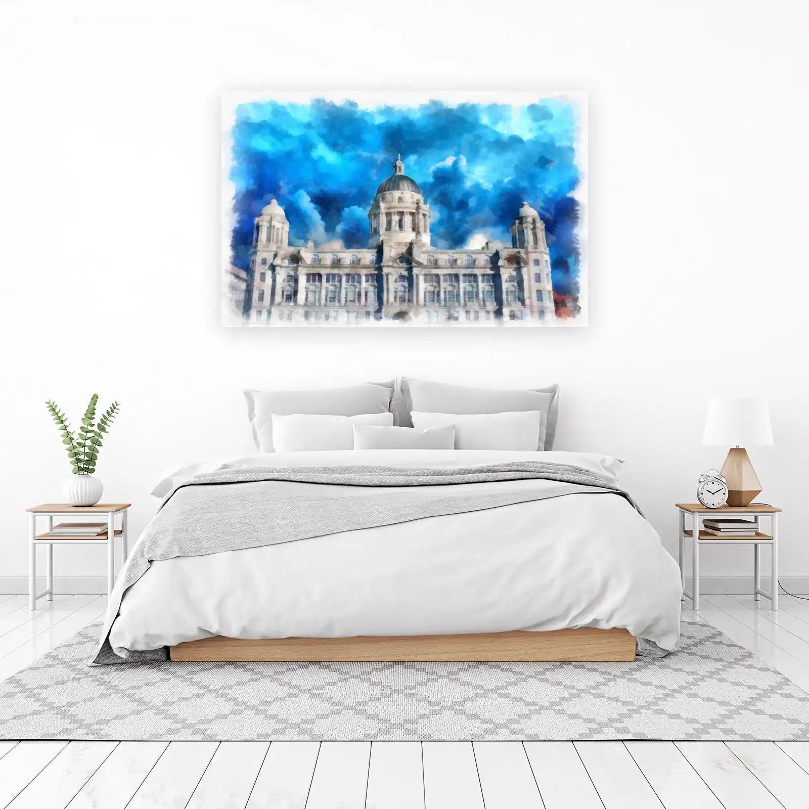 Dramatic Skyscape of Historic Building Wall Art