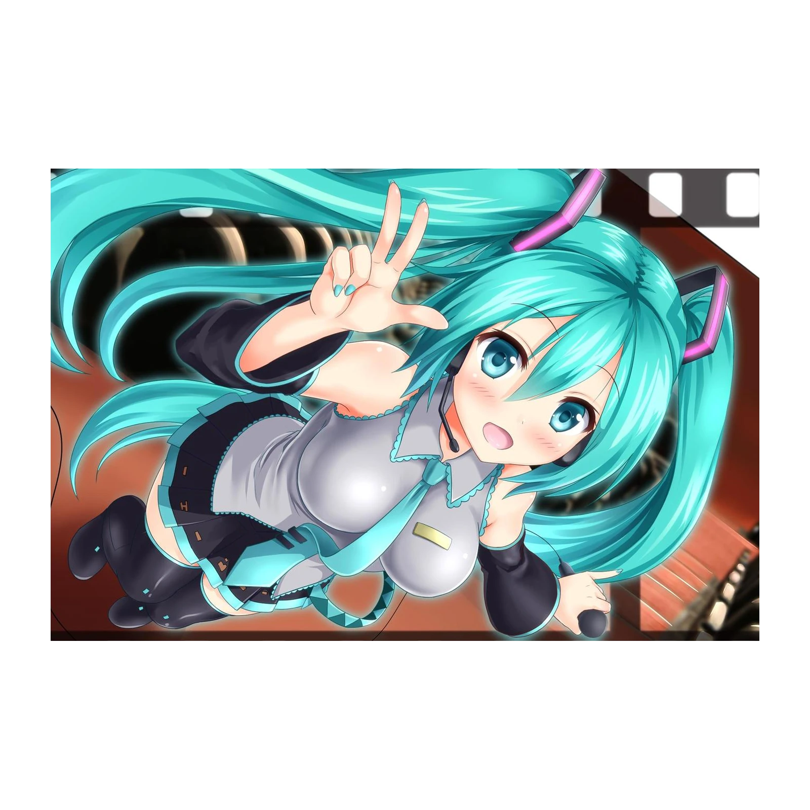 Vibrant Anime Miku Singing Dream Wall Art