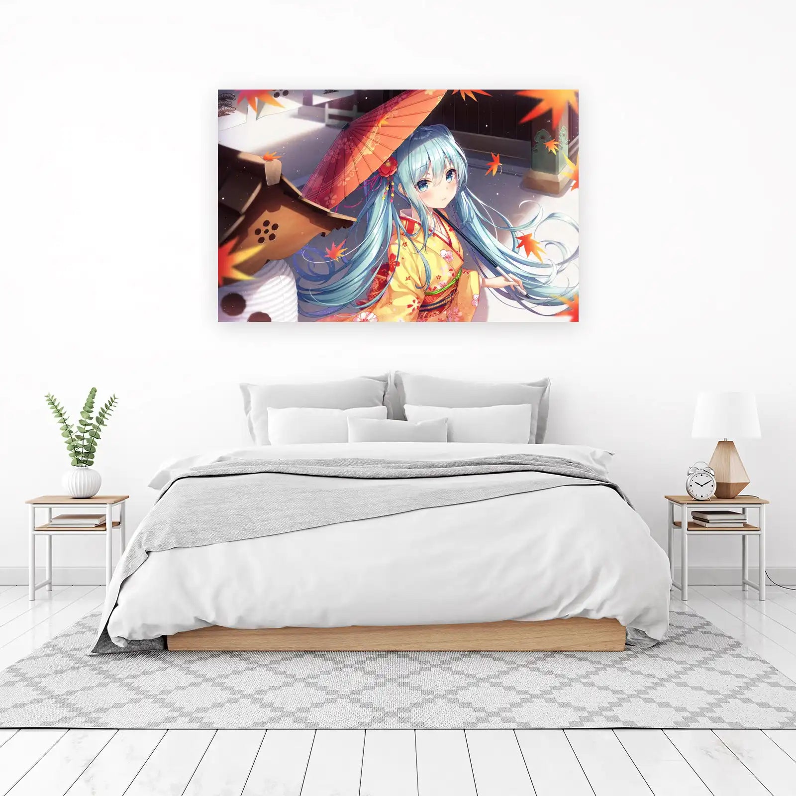 Anime Girl Autumn Serenity Wall Art