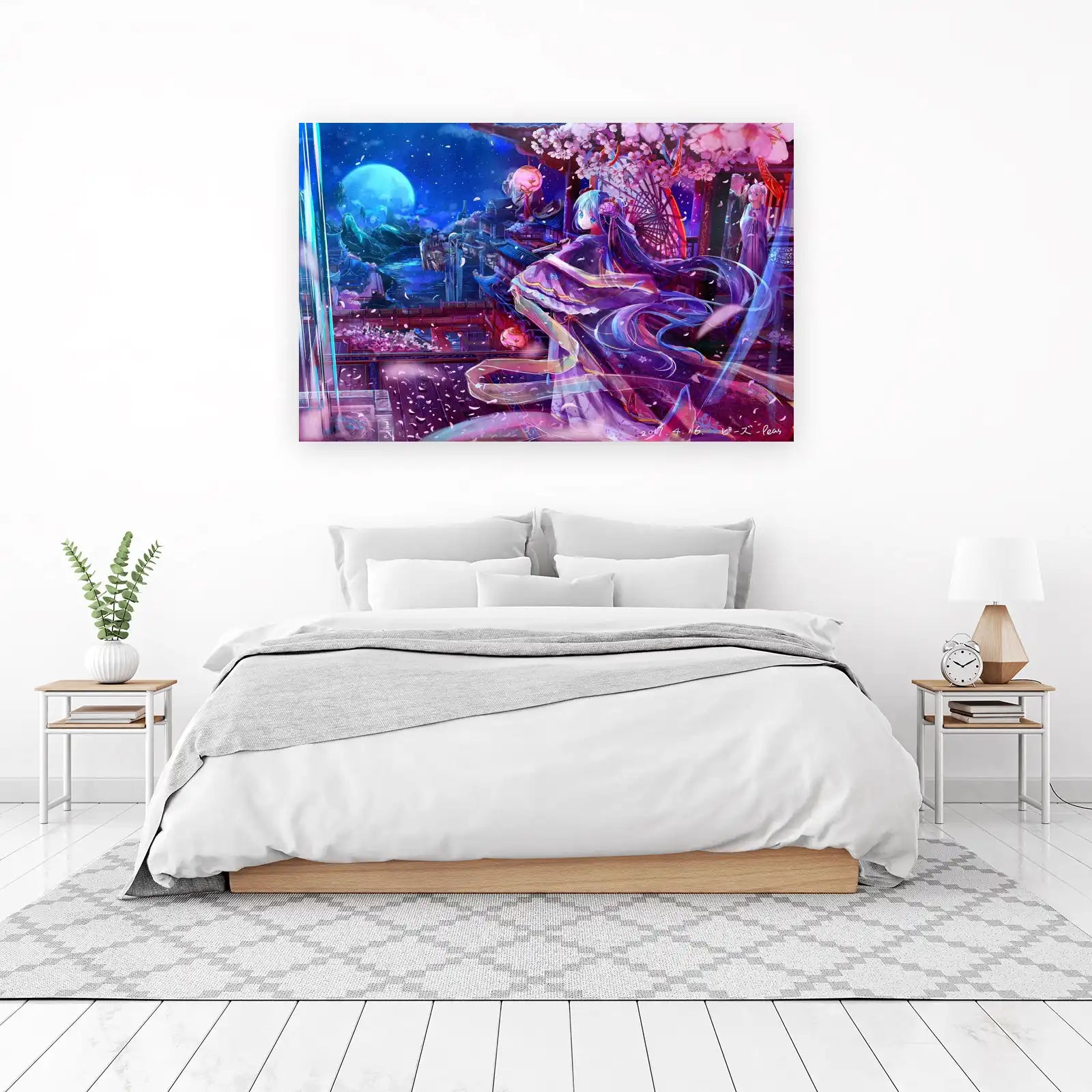 Enchanting Anime Blossom Scenery Wall Art