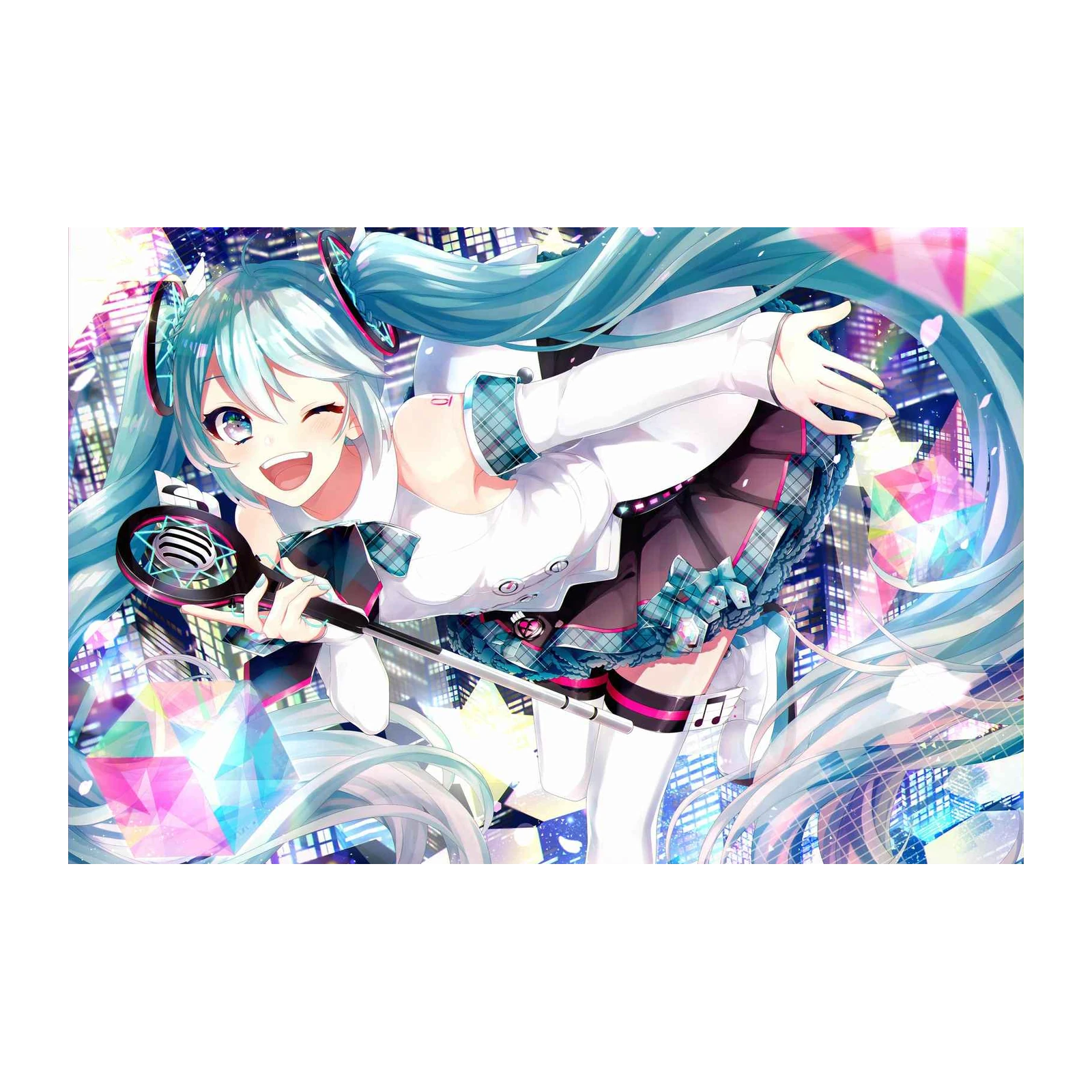 Vibrant Miku Concert Anime Wall Art