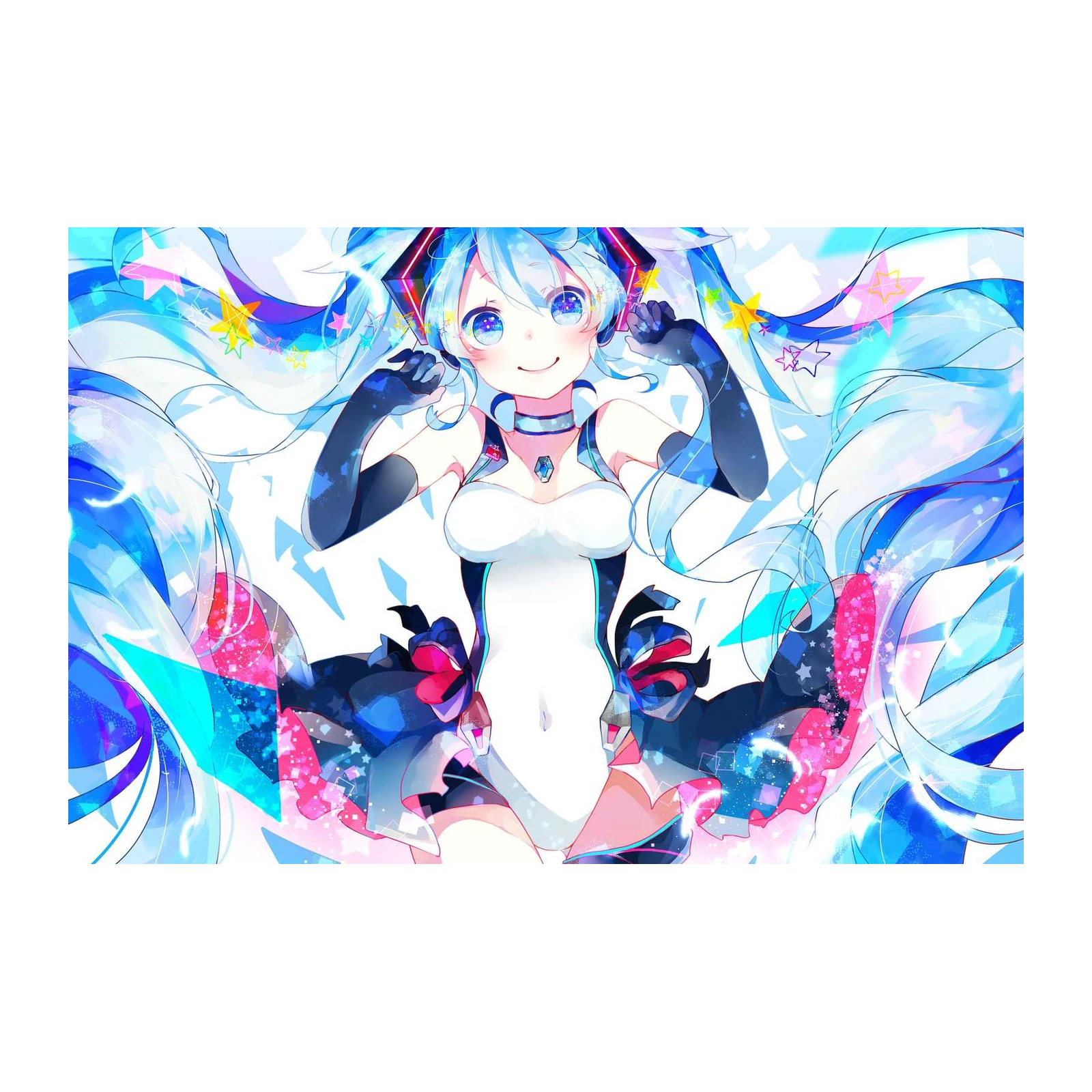 Vibrant Anime Girl "Blue Star" Wall Art