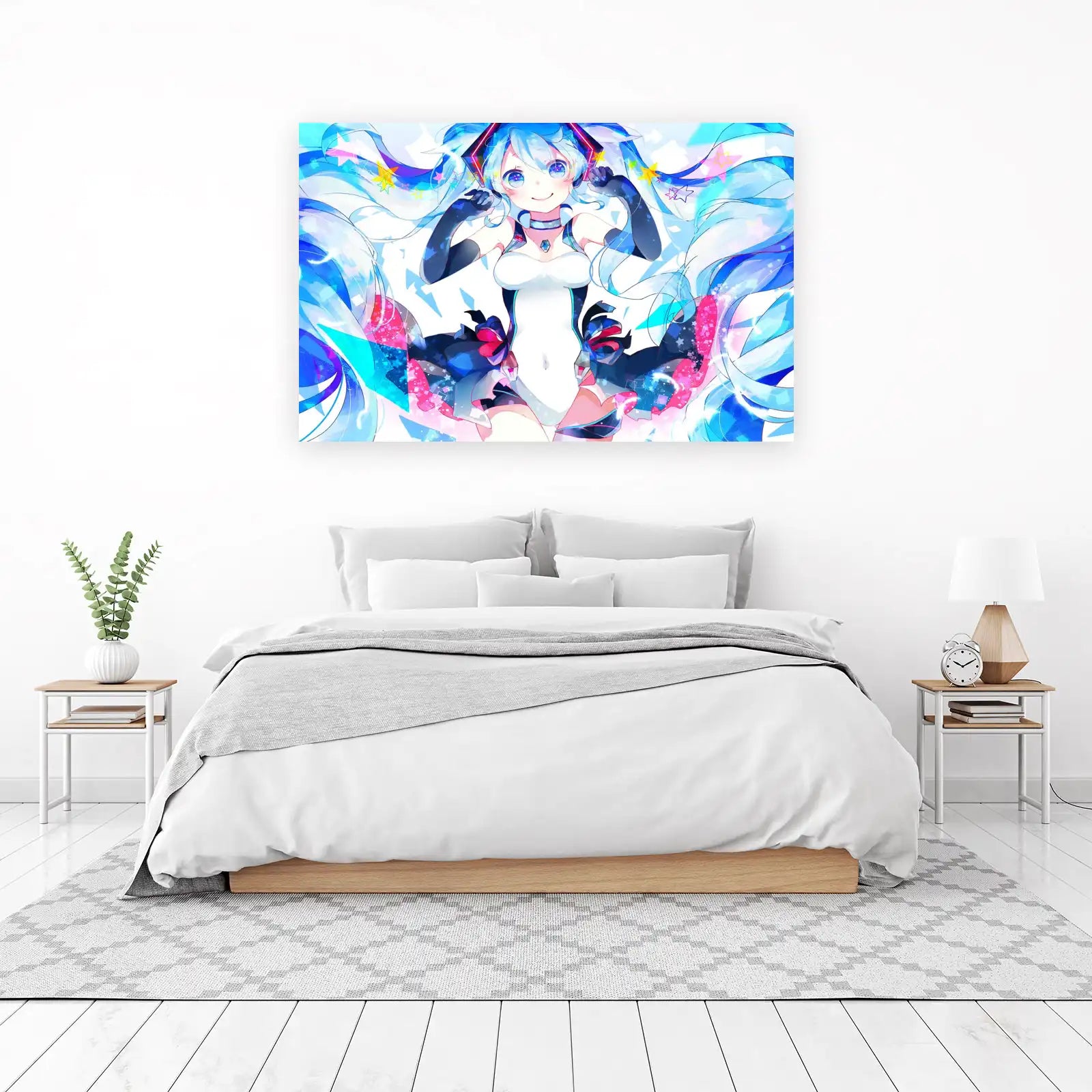 Vibrant Anime Girl "Blue Star" Wall Art