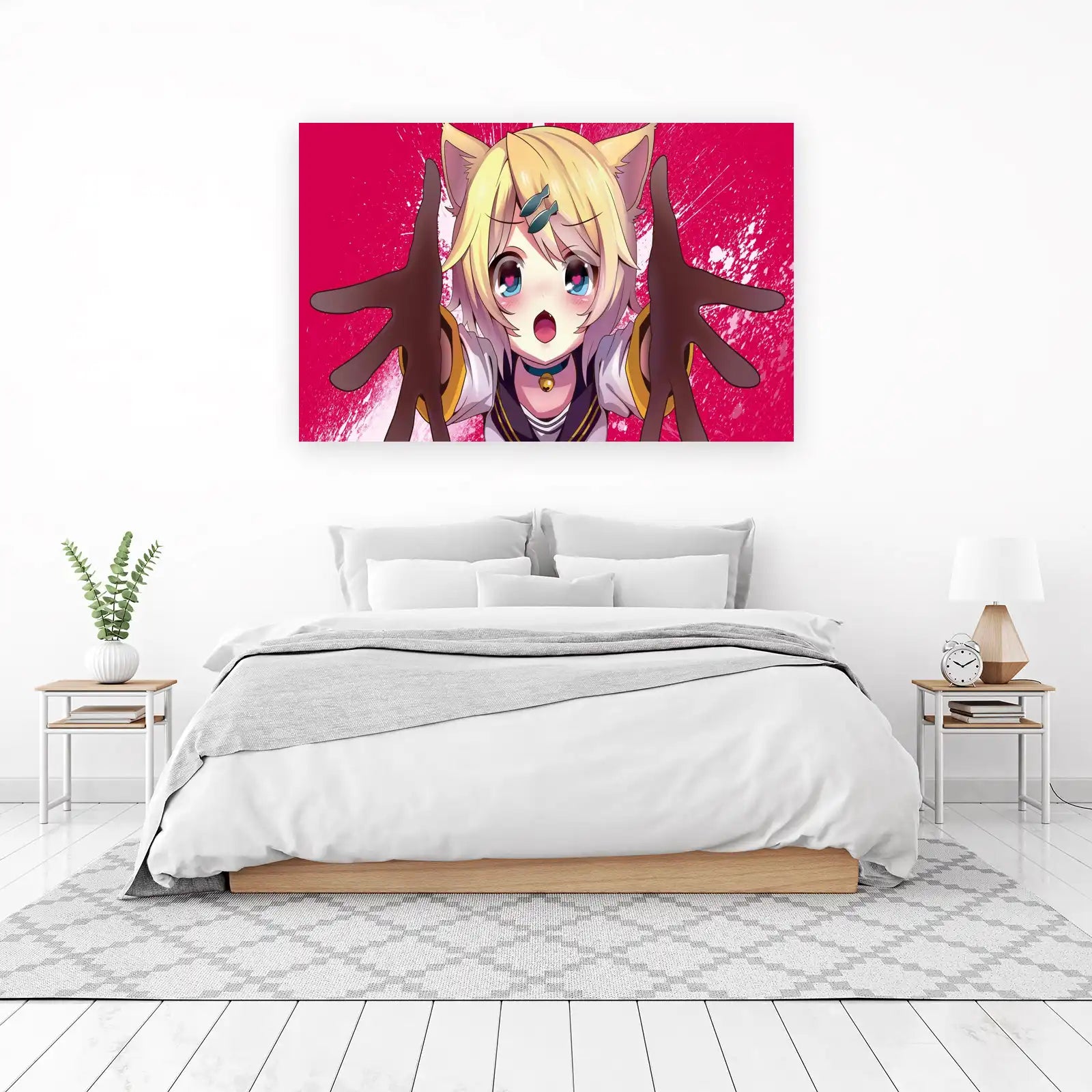 Cute Anime Neko Girl Kawaii Pop Art Wall Art
