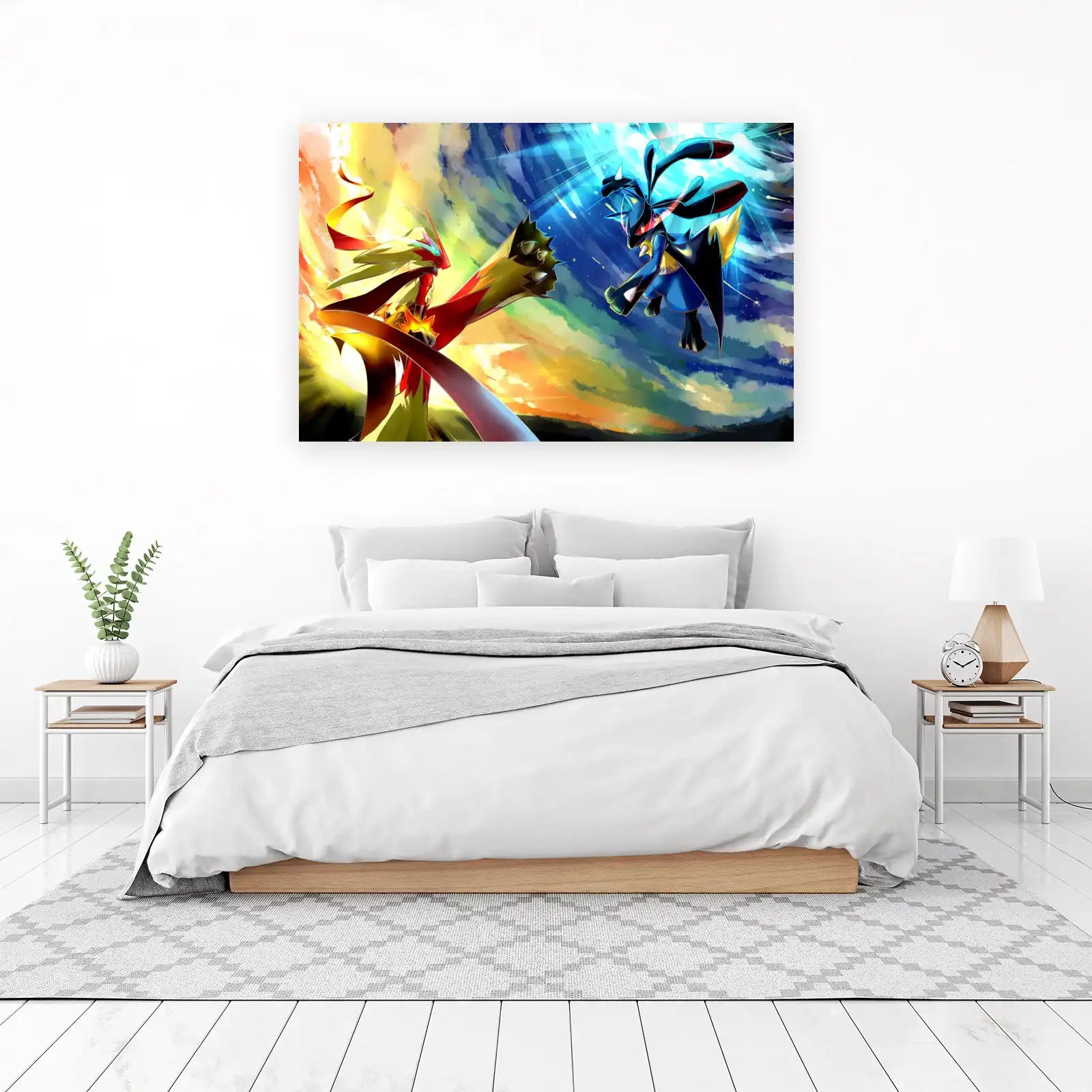 Epic Fire & Ice Battle Wall Art