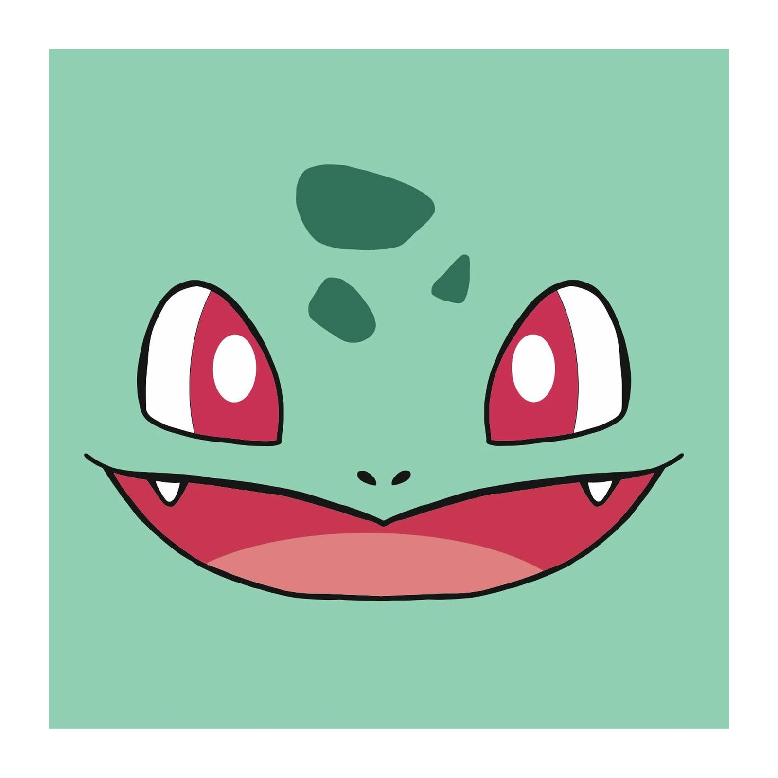 Cute Bulbasaur Face Wall Art